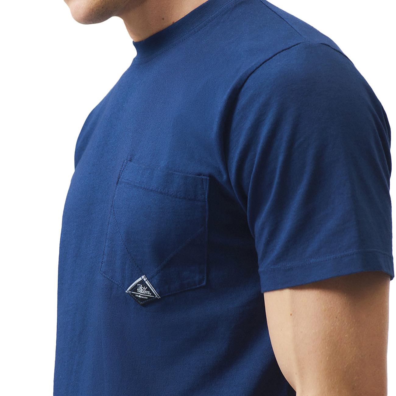 T-shirt Pocket In Jersey RRU634CA160111 C0382 BLUE WORK ROY ROGER'S 