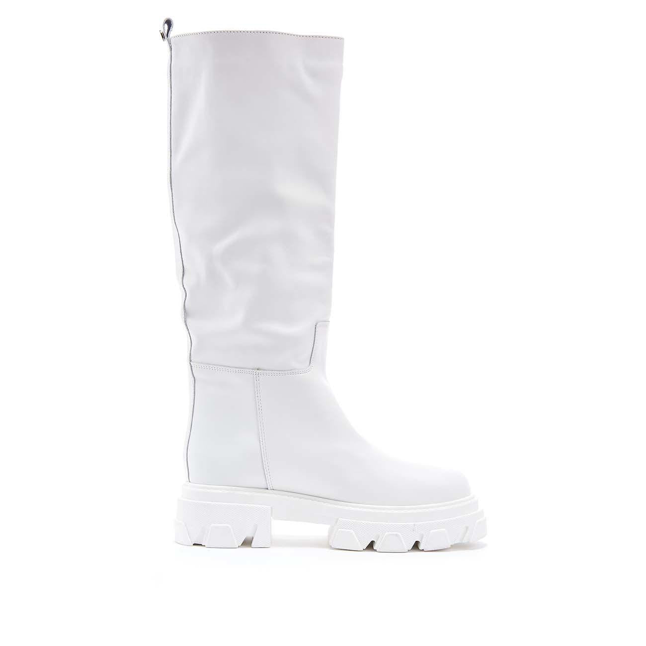 Stivali Alti In Vitello Donna Bianco GM/HOPE/E BIANCO GISEL MOIRE 