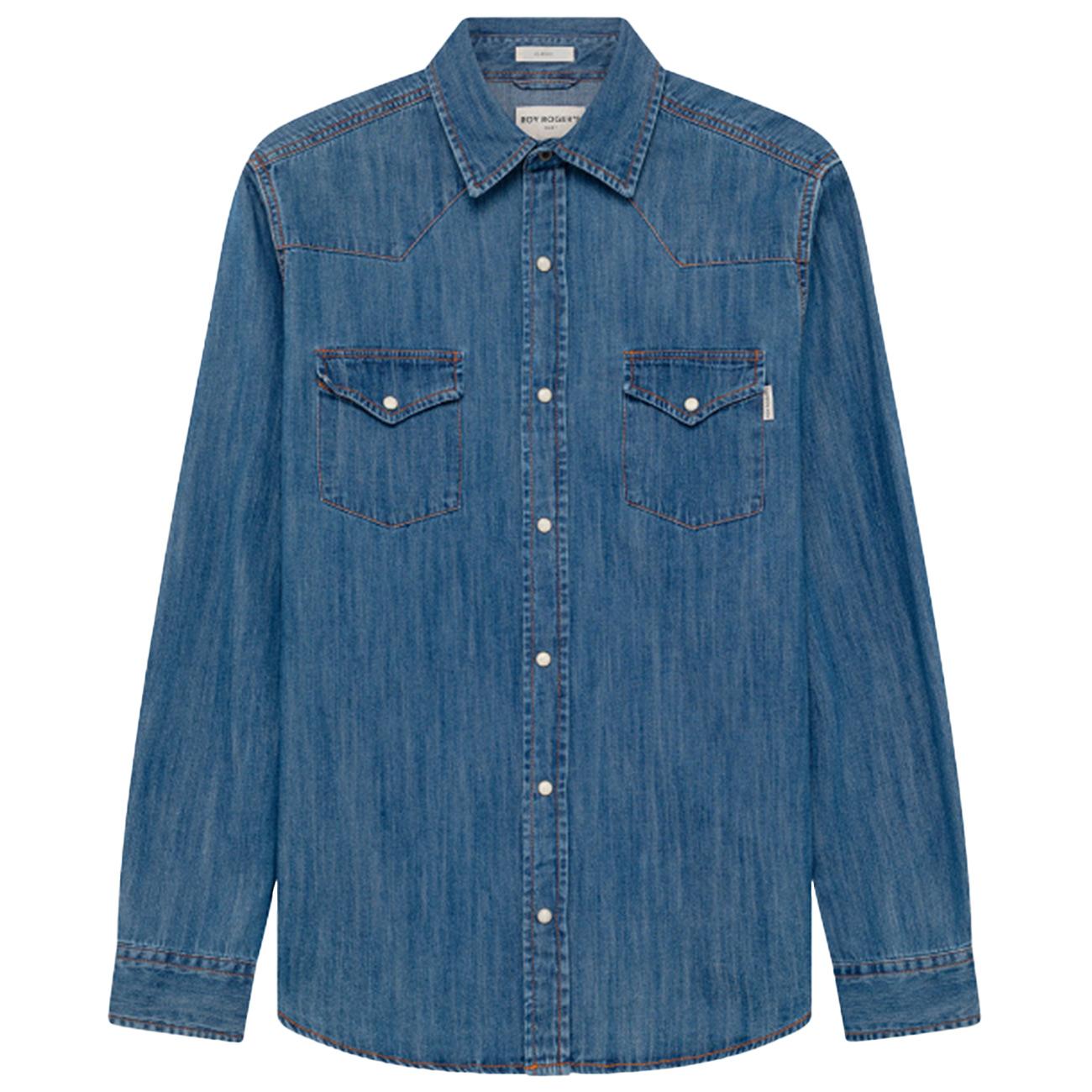 Camicia Martin Cobalt Stone RRU400CG343161 C0999 STONE DENIM ROY ROGER'S 