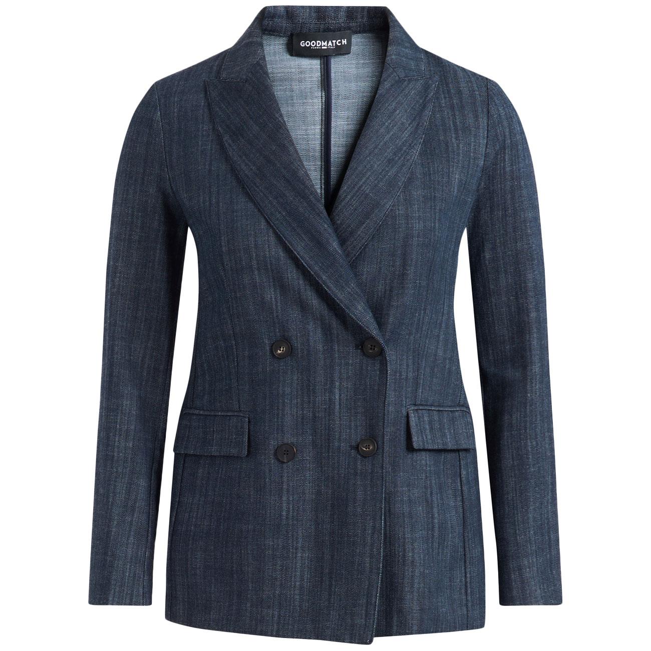 GOODMATCH Blazer Doppiopetto Drill Cotone Stretch AB5135 U79 DENIM BLUE 