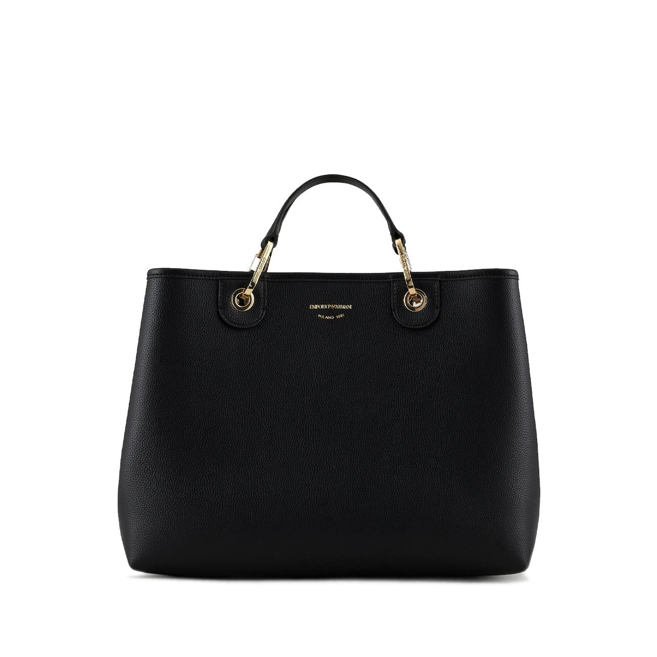 BORSA D. SHOPPER MEDIA (G) PELLE MYEA Y3D165YFO5B 85218 NERO/ARGENTO EMPORIO ARMANI ACCESSORI 