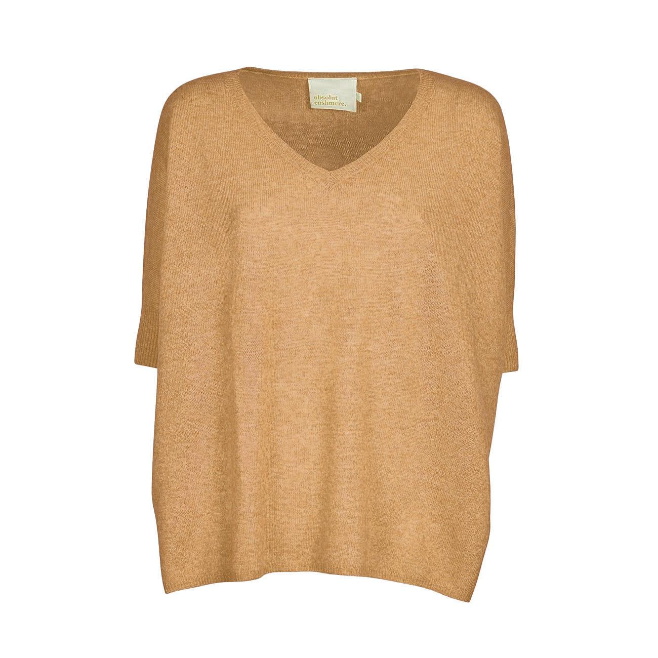 Pull Kate Con Scollo A V Donna Cammello AC102010C CAMMELLO ABSOLUT CASHMERE 