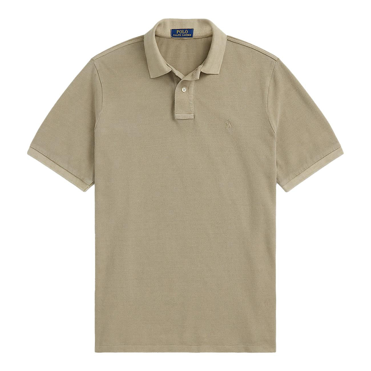 Polo Personalizzata Slim In Rete Tinta Con Minerale 710969626 006 OLIVE POLO RALPH LAUREN 
