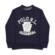 Felpa Stampata Girocollo Bambino Navy Bianco 323799370 001 NAVY/BIANCO POLO RALPH LAUREN 