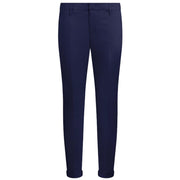 Pantaloni Gaubert Slim In Popeline Cotone E Nylon UP235_PS0020U_002 866 BLU APERTO DONDUP 