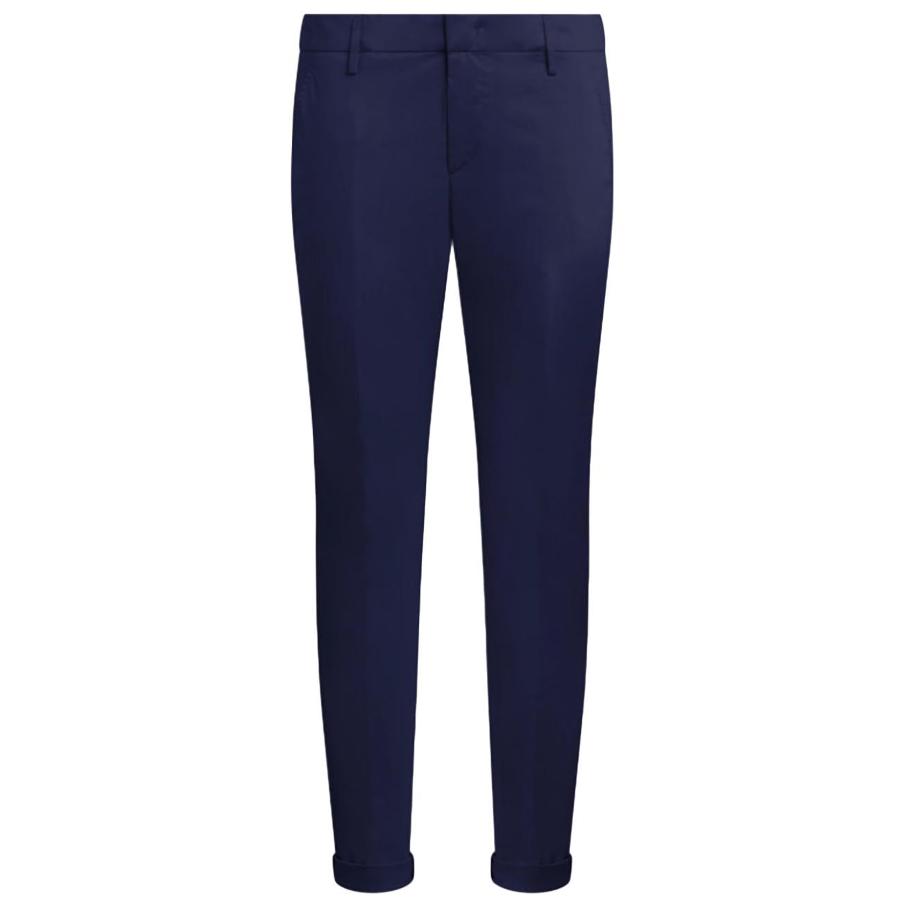 Pantaloni Gaubert Slim In Popeline Cotone E Nylon UP235_PS0020U_002 866 BLU APERTO DONDUP 