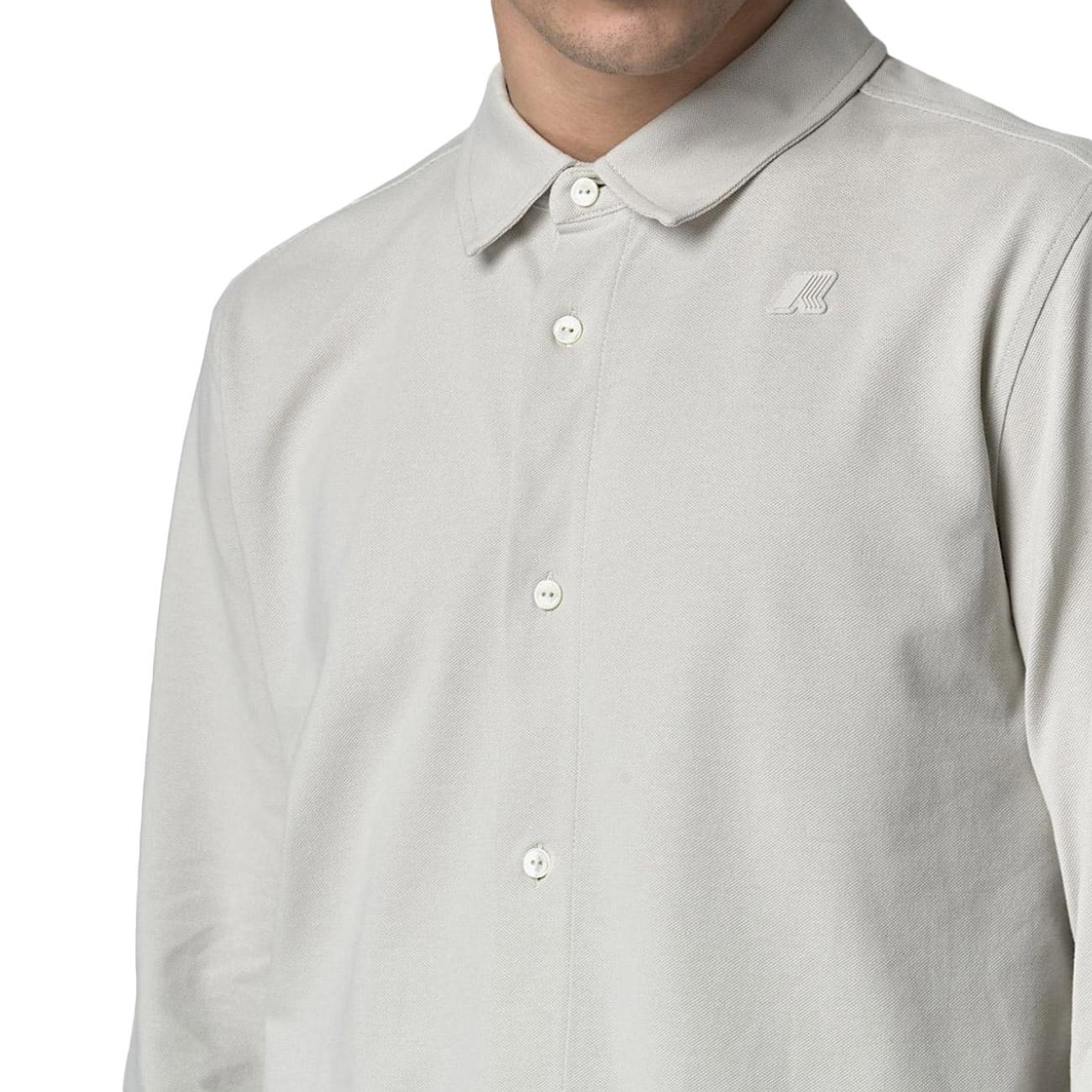 Camicia Timothee Pique K21425W 634 BEIGE LT K-WAY 