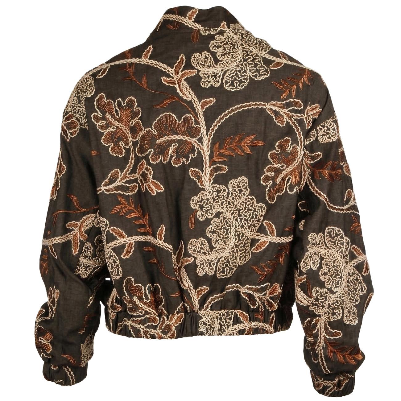 Bomber Ricamato Jeans CNF/J005240 003 GRIGIO/BRONZO MASCHERONI 