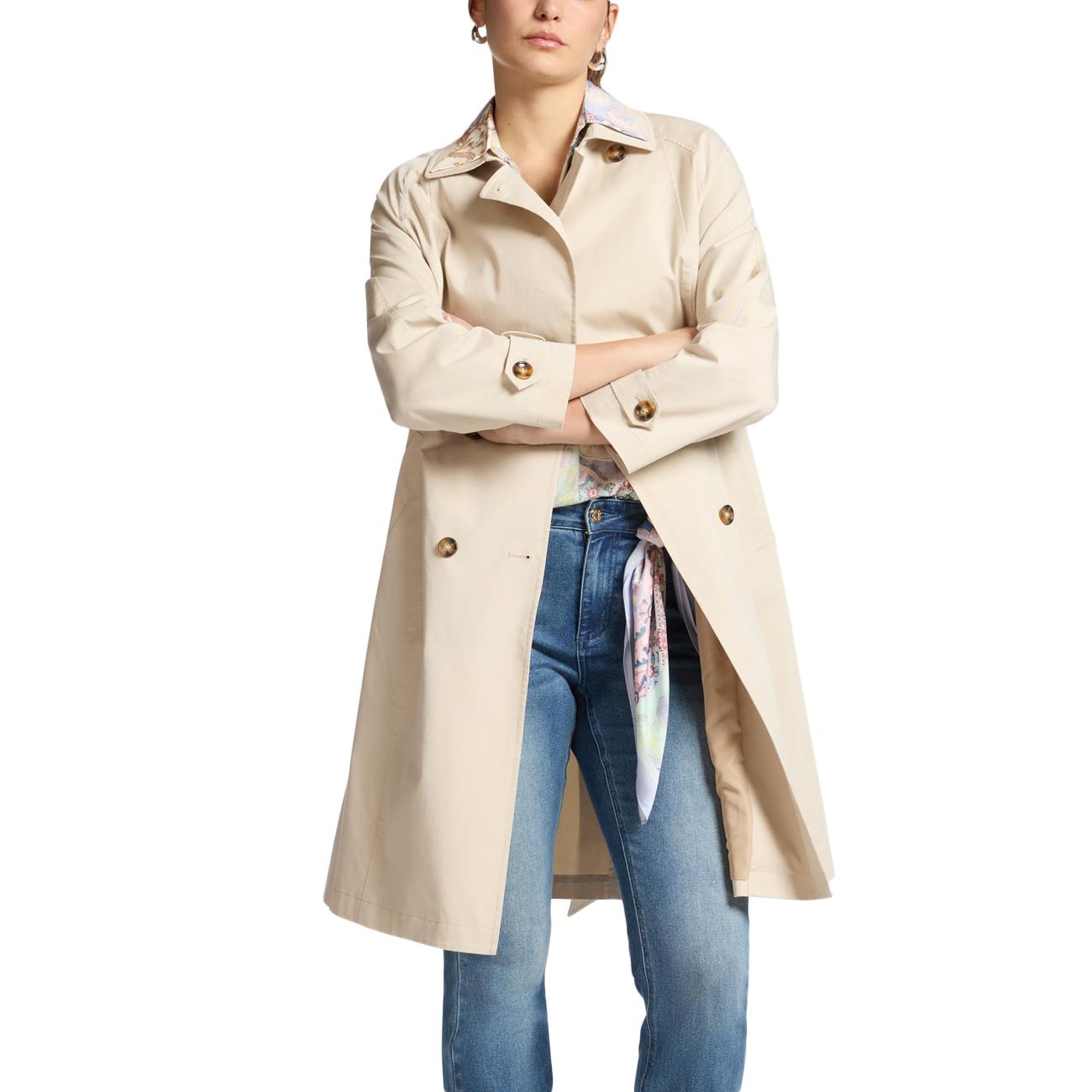 ELENA MIRO' Trench Doppiopetto In Gabardina F244P000187N 002 JUTA 