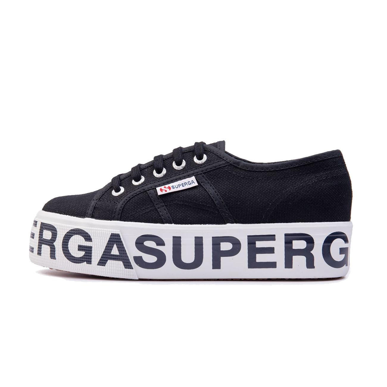 Scarpe 2790-Cotw Outsole Lettering Donna Nero S00FJ80 999BLACK SUPERGA 