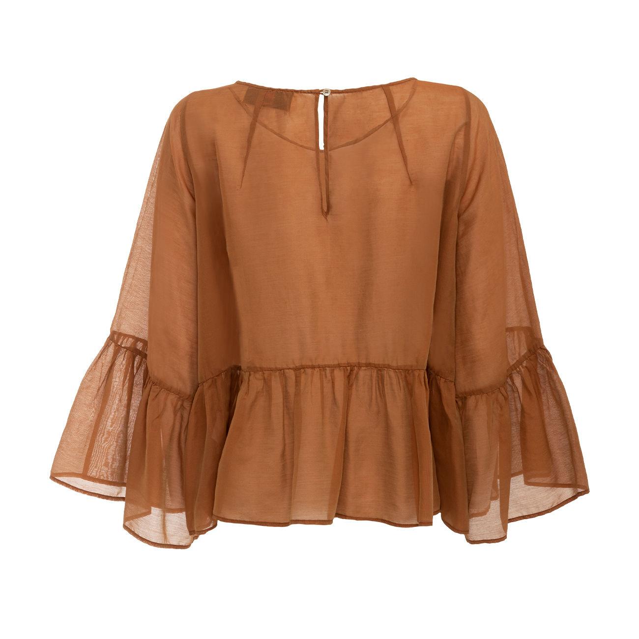 Blusa Con Balza Donna Terra J3512114 103TERRA JUCCA 