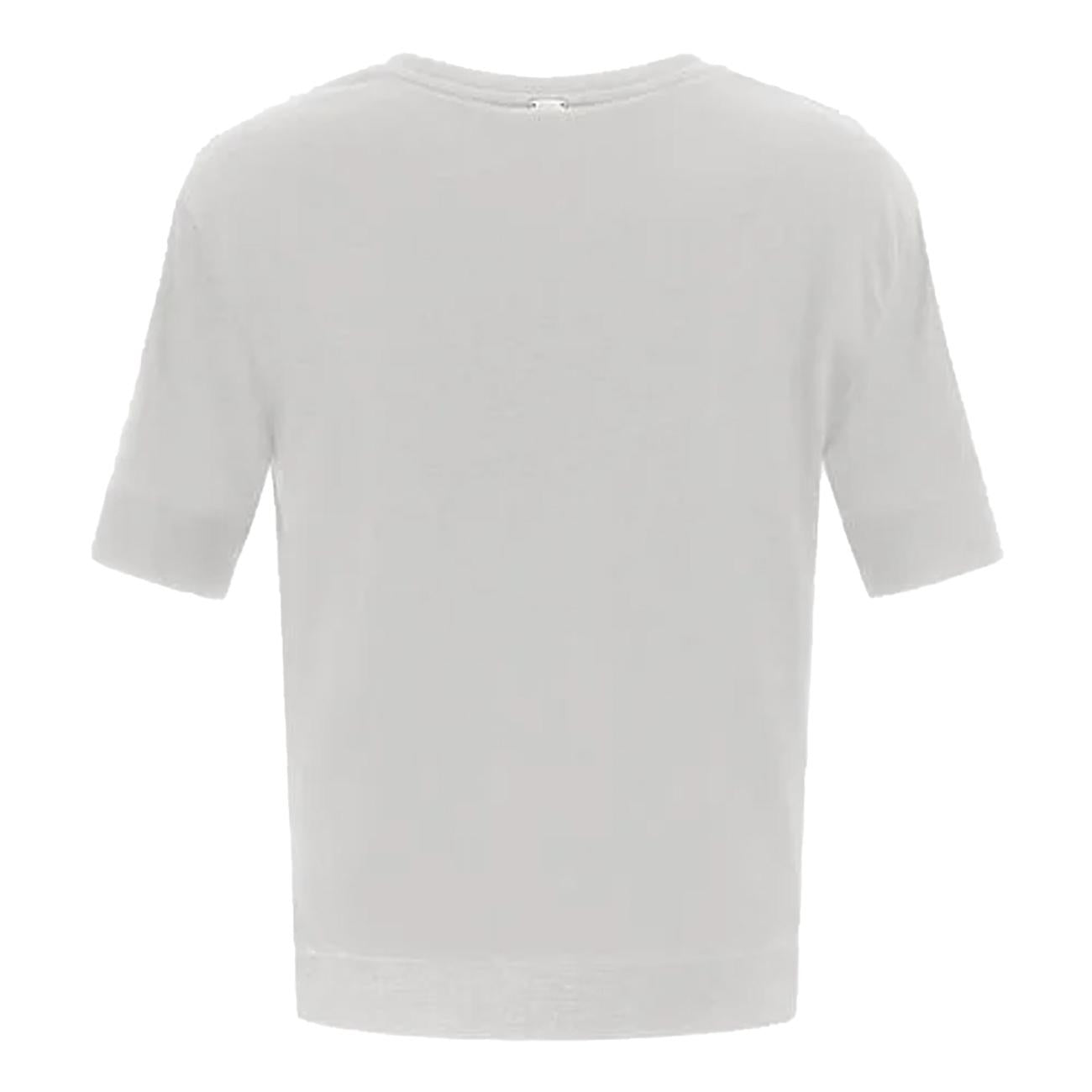 T-Shirt In Glam Knit Effect JG000223D-52056 1000 BIANCO HERNO 