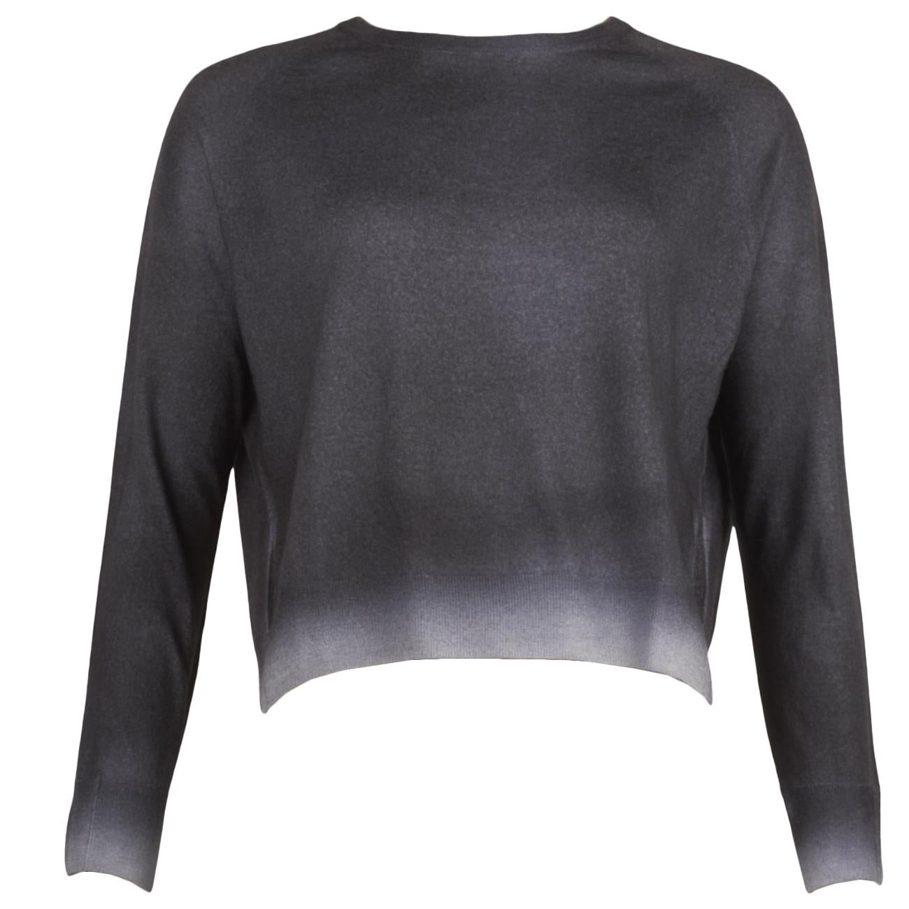 MASCHERONI Pullover Girocollo Boxy Croppato TSSVR/3310AE 1706-791 BLU SFUMATO 