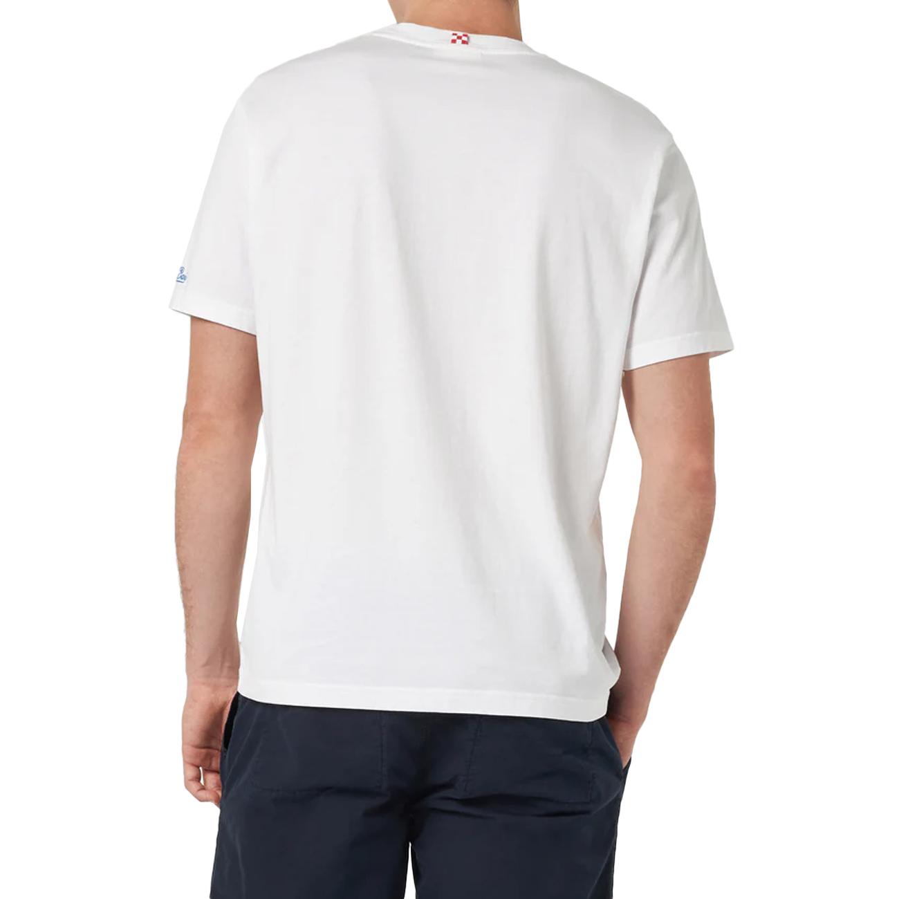 T-Shirt Portofino Uomo Bianco POT0001 04403F PADEL BRACE 01N EMB MC2 SAINT BARTH 