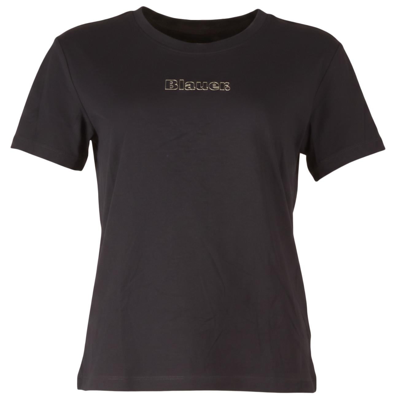 T-shirt Con Logo Gommato Pump 25SBLDH02374-006842 888 BLU BLAUER 