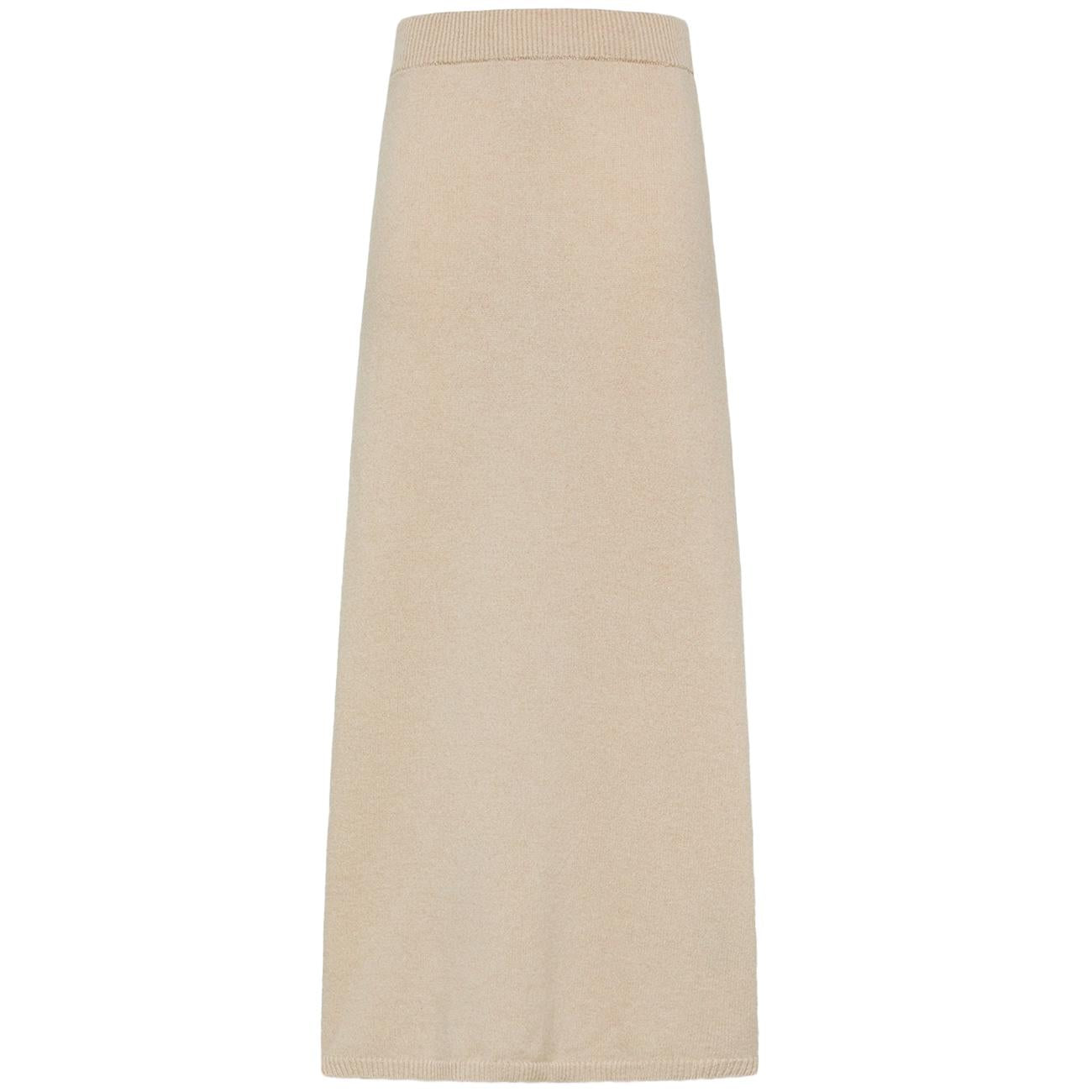 Gonna lunga tariquet in lana cardata PED5465 99012367 802 BEIGE PEUTEREY 