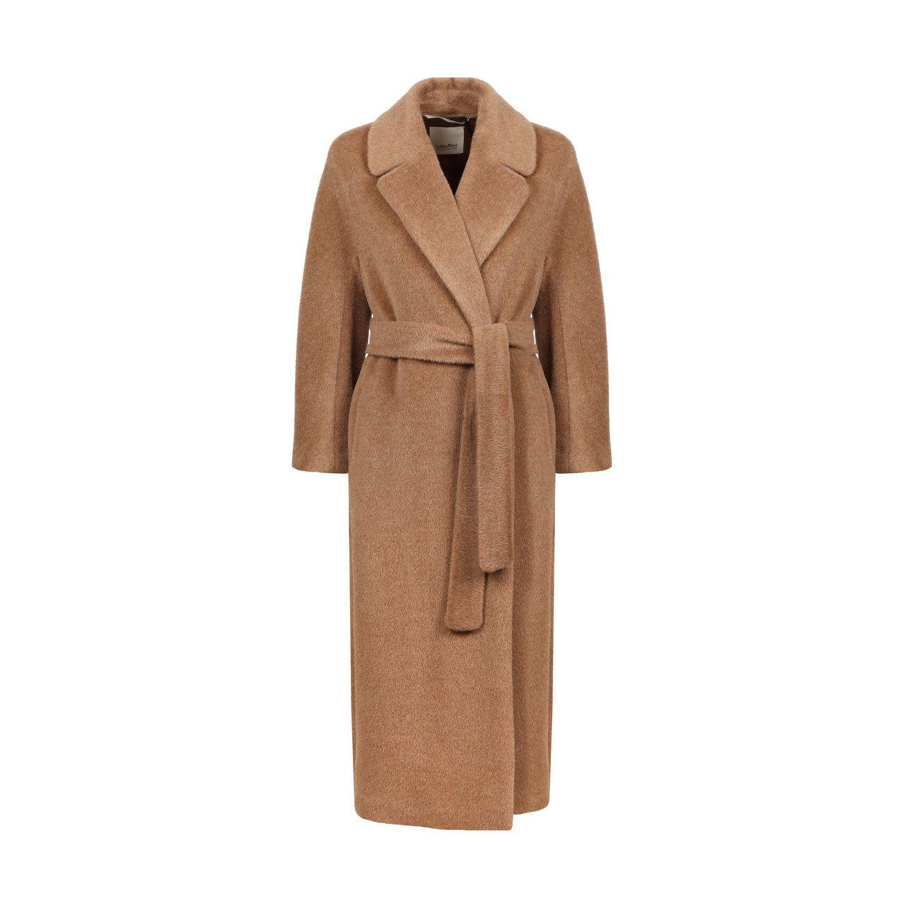 Cappotto Elvy Con Cintura In Misto Lana E Alpaca Donna Cammello MM/ELVY 012CAMMELLO MAX MARA S 
