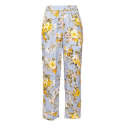 Pantalone Dritto Fantasia Fiore Donna Polinesia J3714067/SF/36 POLINESIA 1798/AZZ. GIALLO JUCCA 