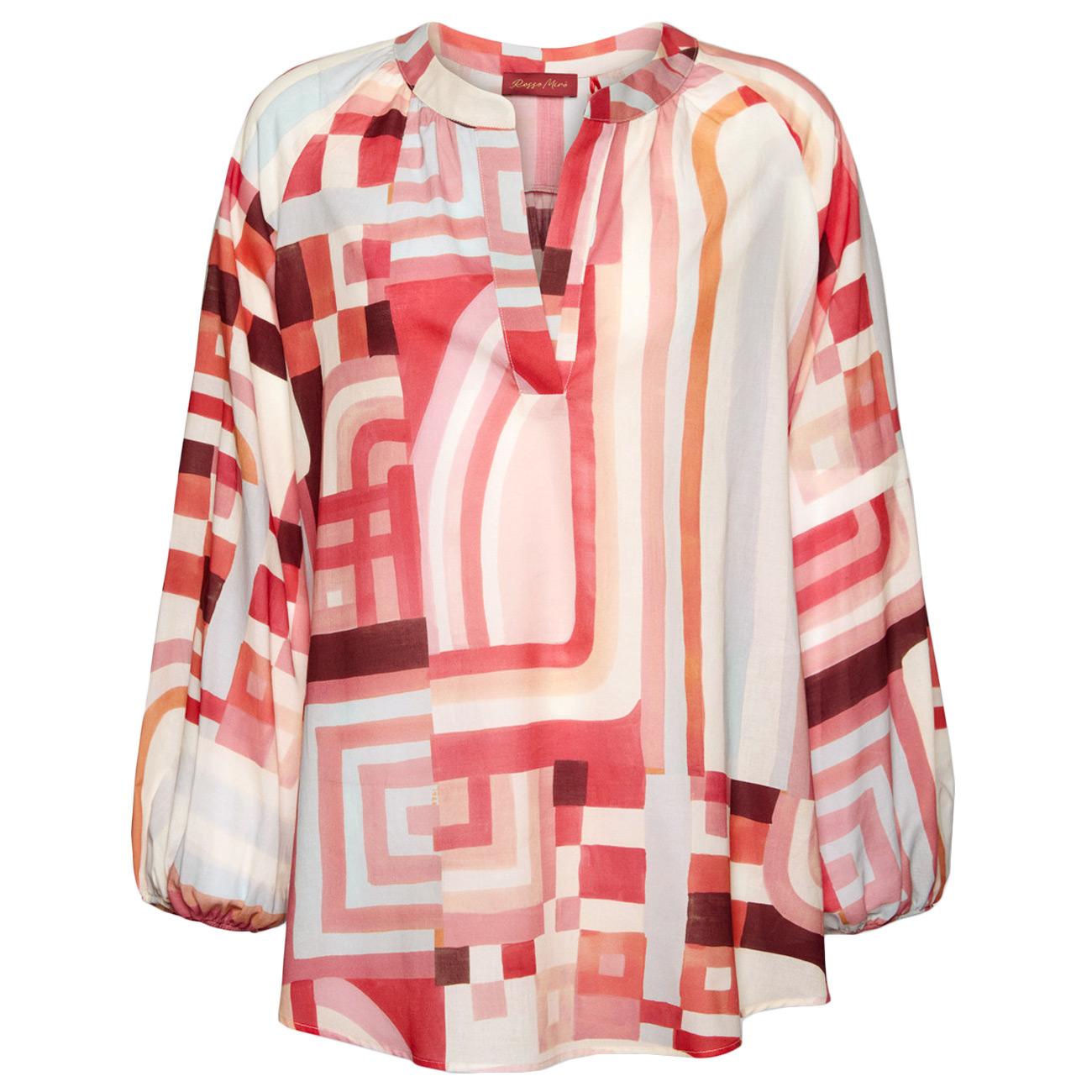 ELENA MIRO' Blusa Stampa Geometrica 2008Z000057N 41 CORALLO 