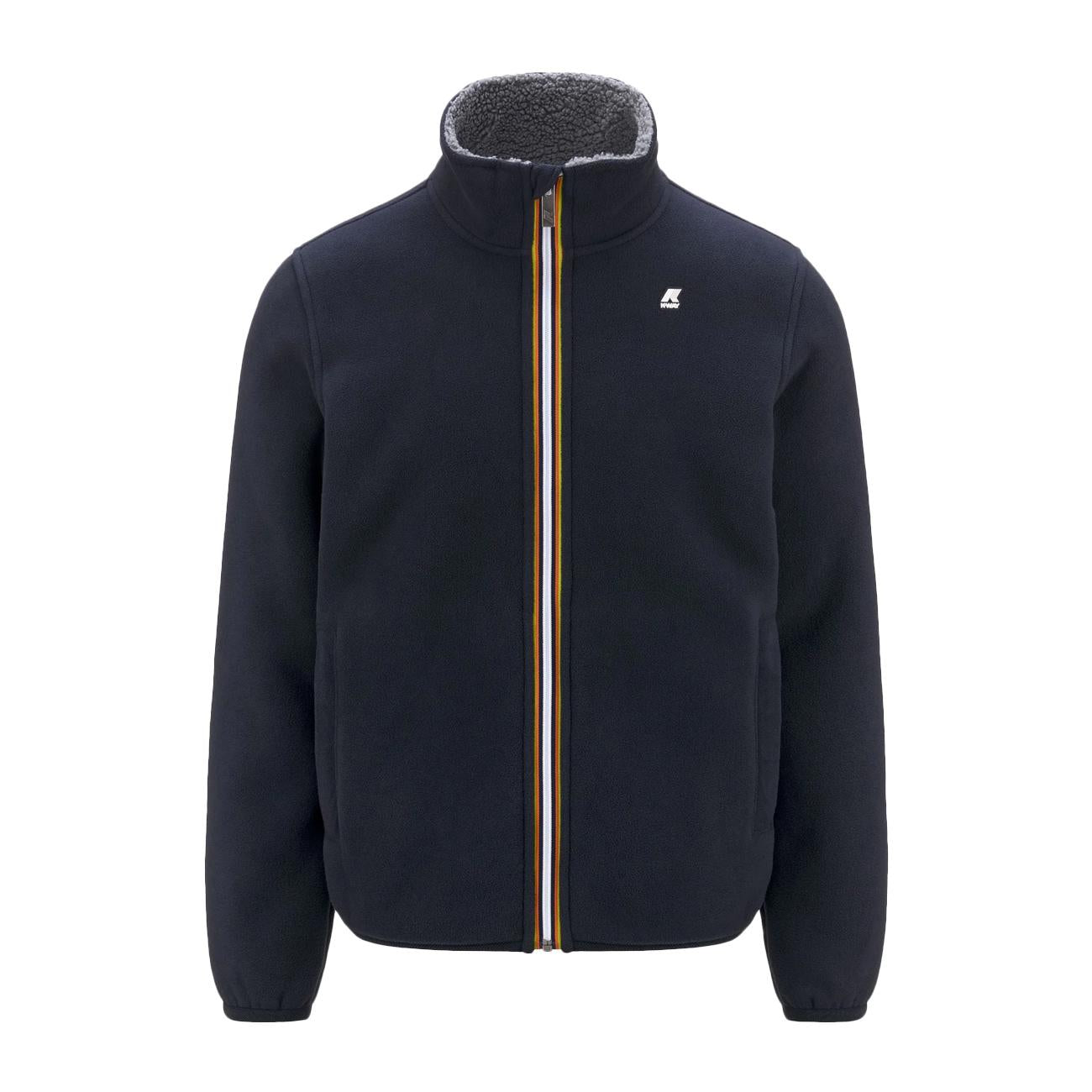 Giubbotto Pascal Sherpa Polar In Pile Uomo Blu Grigio K71238W AM0 BLU/GRIGIO K-WAY 