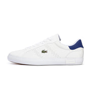 Sneakers In Pelle Powercourt 2.0 Uomo White Blu E01484 080WHITE.BLU LACOSTE 