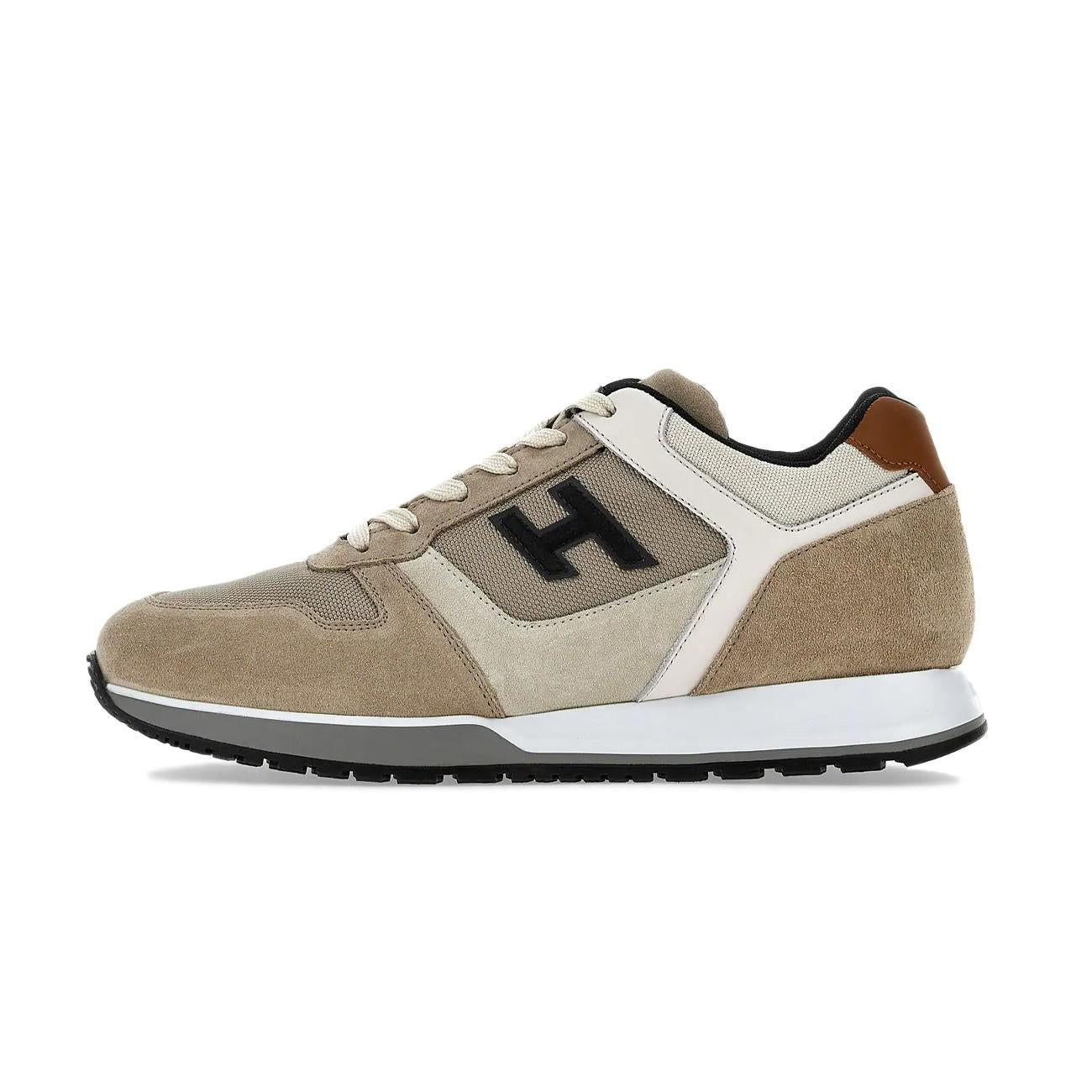 SCARPA U. H321 ALLACCIATO H FLOCK HOGAN HXM3210Y860MGW15AA BEIGE/NERO/AVORIO HOGAN 