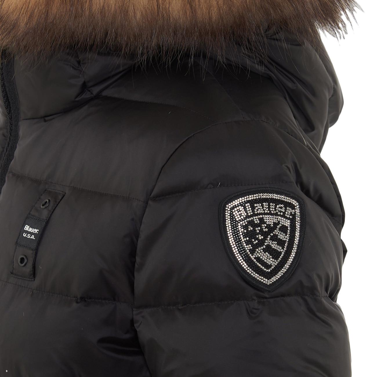 Piumino arcadia a righe 25WBLDC03099-006047 999EI NERO BLAUER 