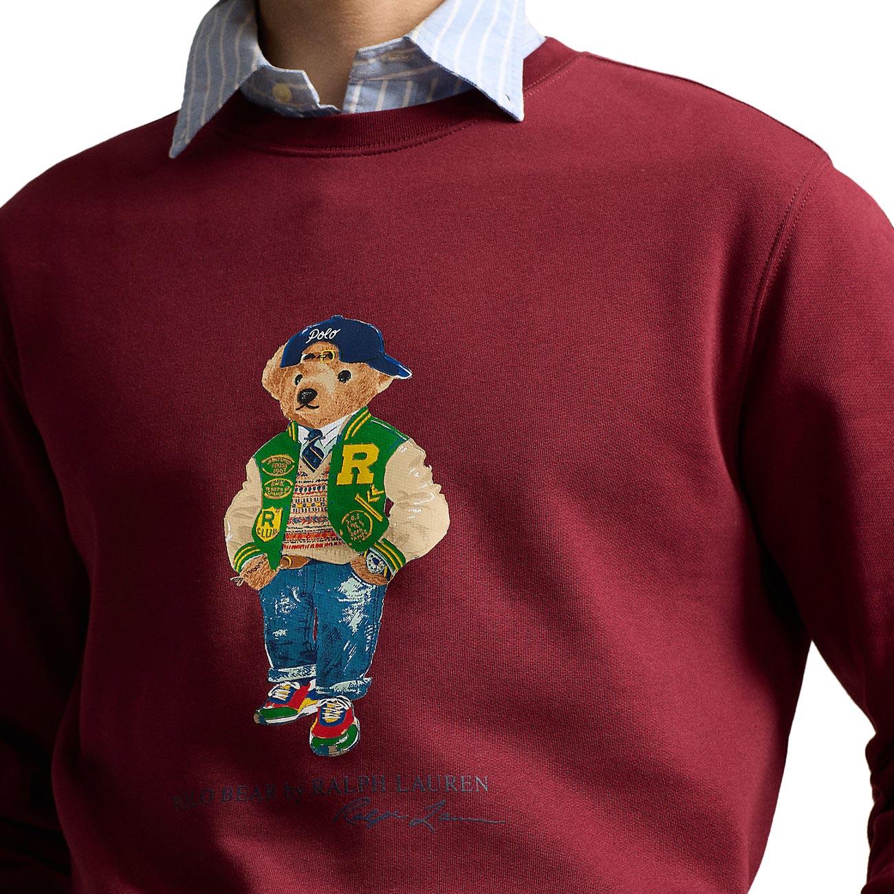 Felpa Girocollo Polo Bear Fleece Uomo Red Carpet Vrsy Bear 710953718 001 F24 RED CARPET VRSY BEAR POLO RALPH LAUREN 