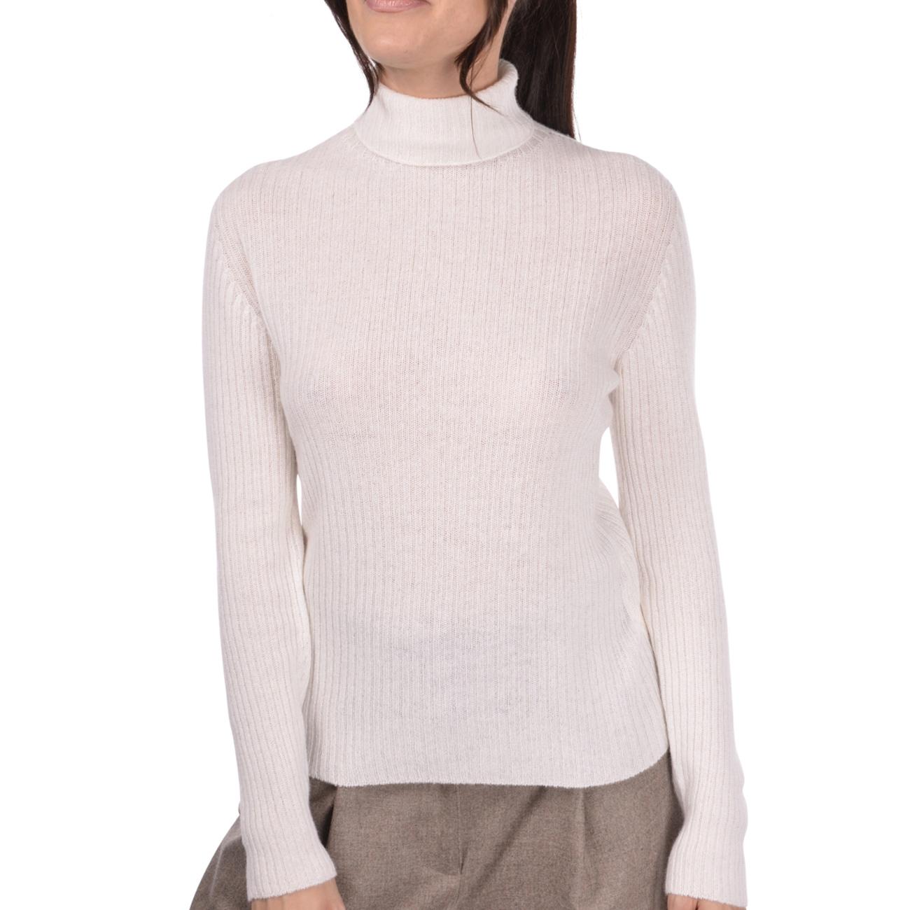 Lupetto A Coste In Cashmere Donna Panna 24288/15533 001 PANNA GRAN SASSO 