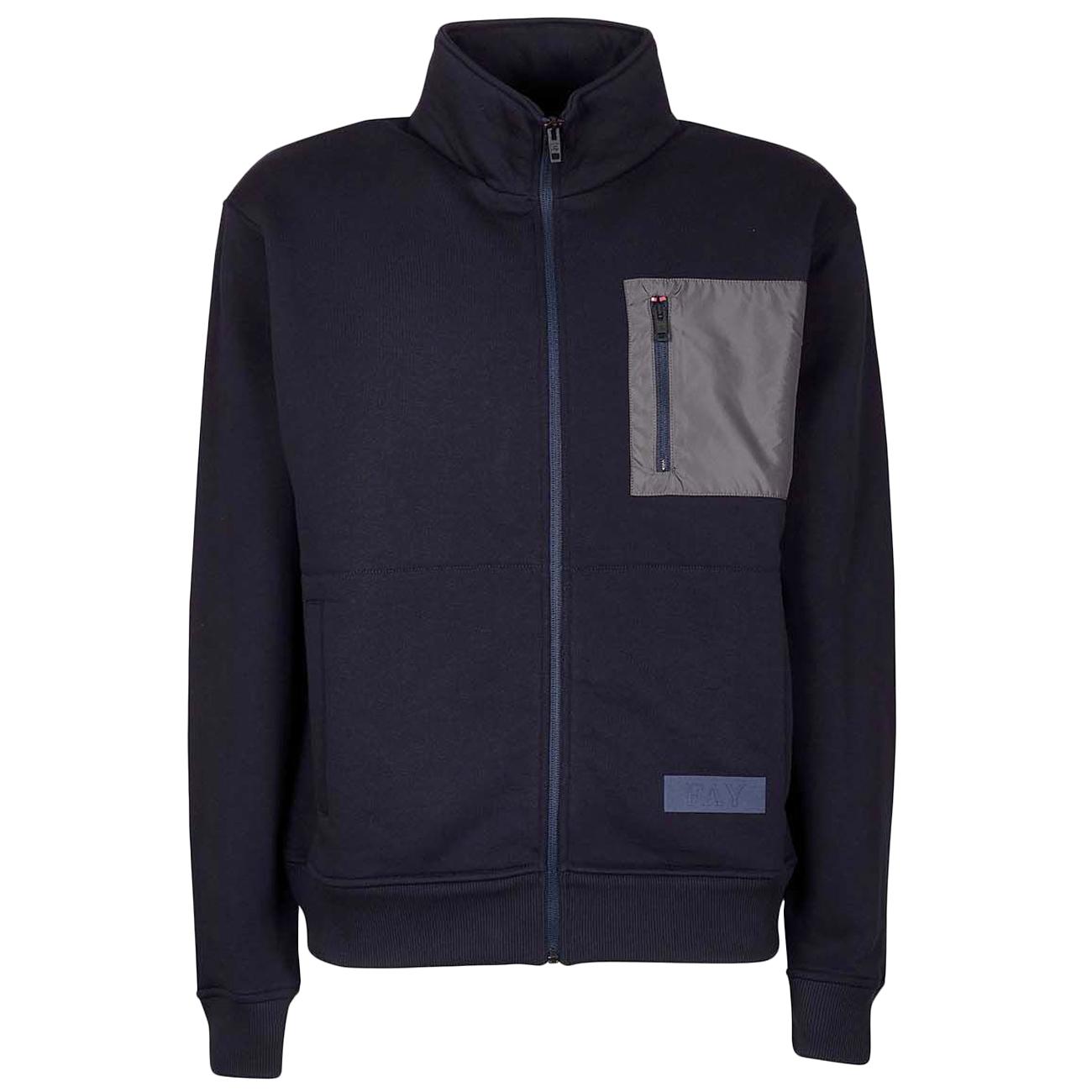 Felpa Con Tasca Nylon Uomo Blu NJMB5431490TQA U807BLU FAY 