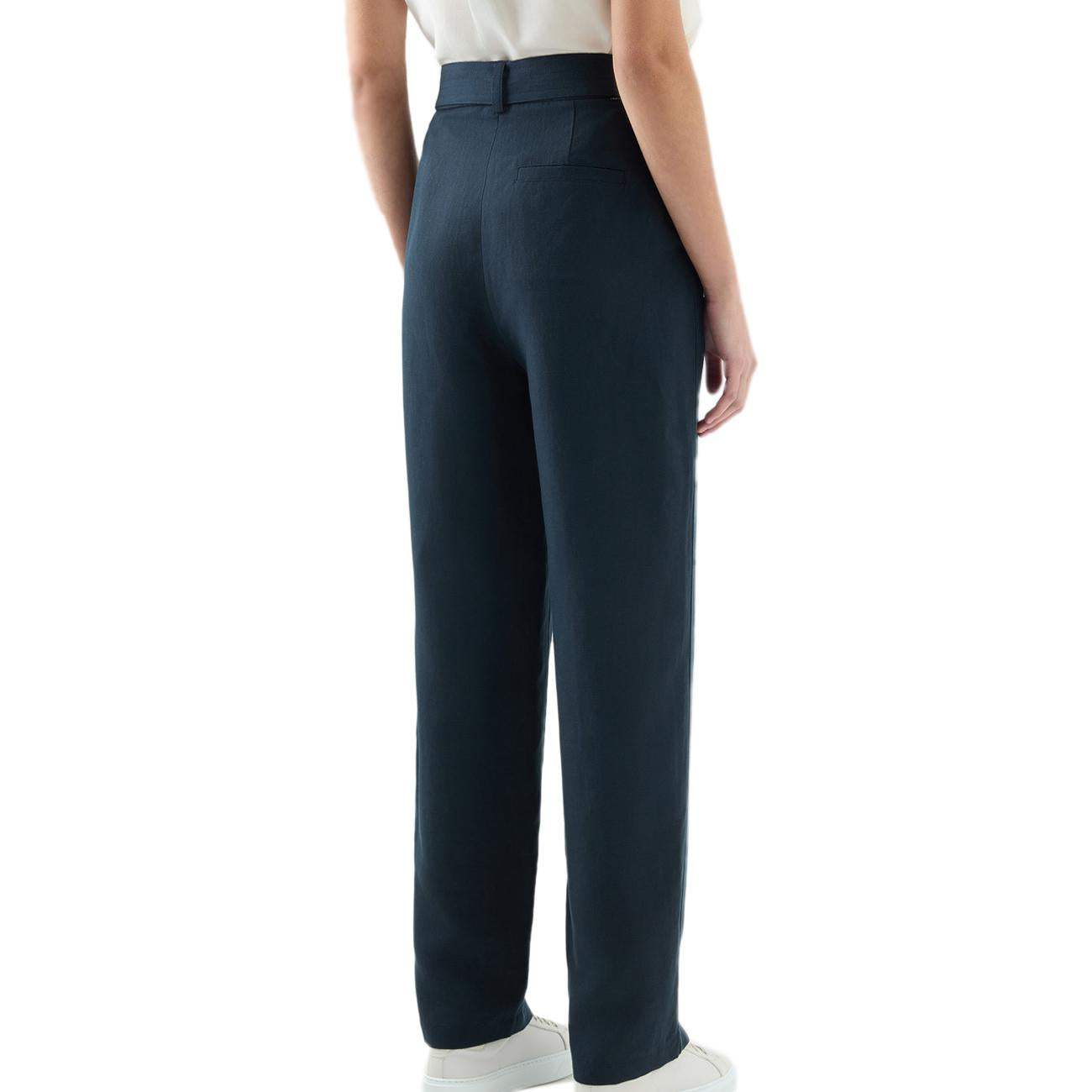 Pantalone In Popeline Di Puro Cotone Donna Melton Blue CFWWTR0174FRUT3027 3989 MELTON BLUE WOOLRICH 