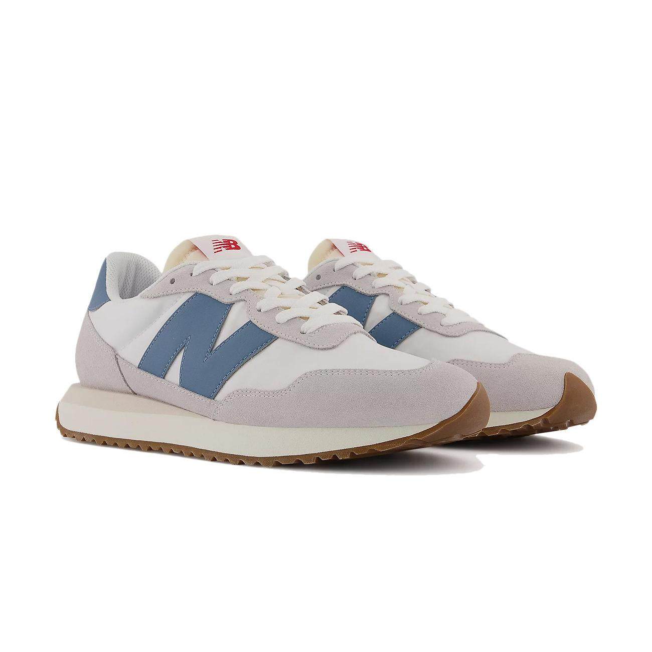 Sneakers Suede 237 Uomo Cloud White Black MS237GD CLOUD WHITE/BLACK NEW BALANCE 