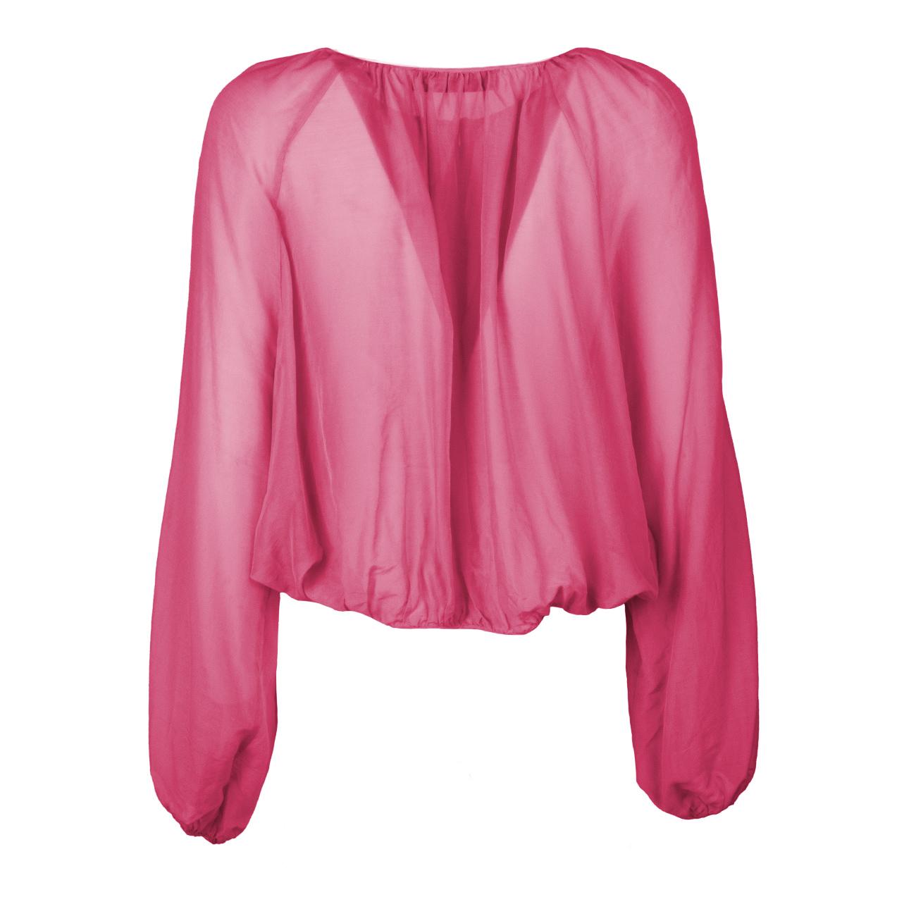 Blusa Girocollo Mussola Donna Ibisco J3712042/24 IBISCO 1800/FUXIA JUCCA 