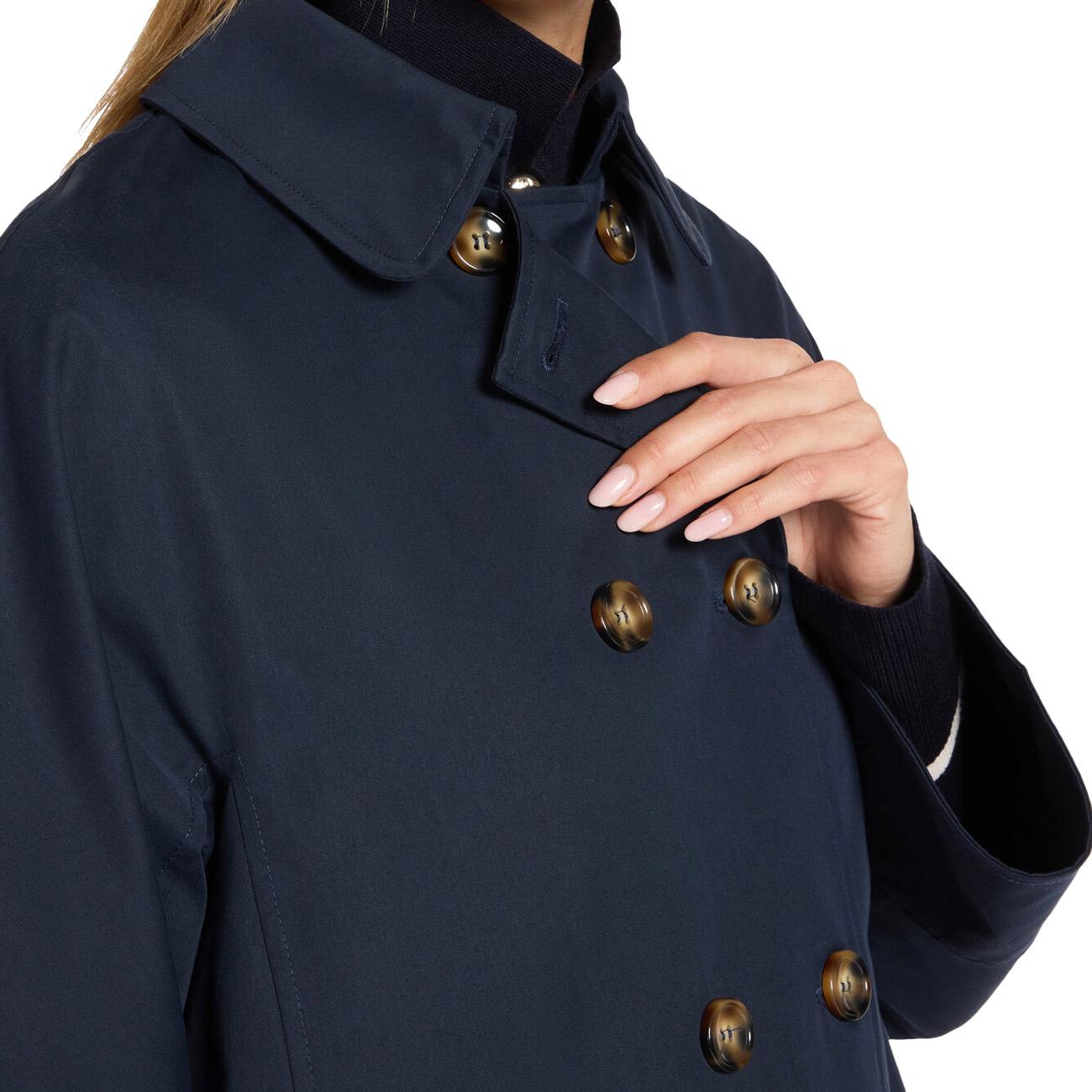 Trench Doppiopetto In Gabardine F239P000182N 034 BLU ELENA MIRO' 