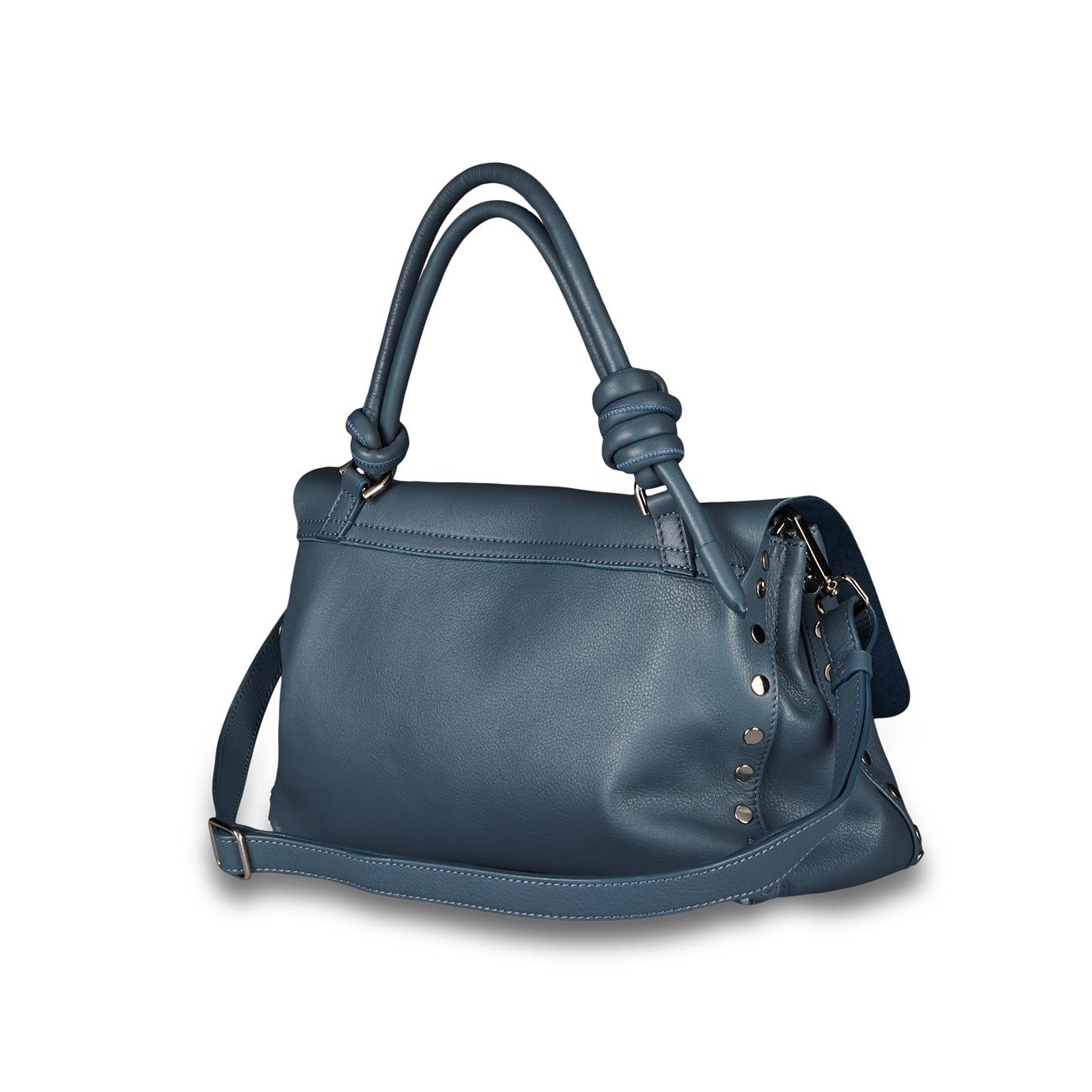 Borsa Postina M Piuma Knot Nero Donna Blue Atmosfera 068090 0660000 M Z0560 BLUE ATMOSFERA ZANELLATO 