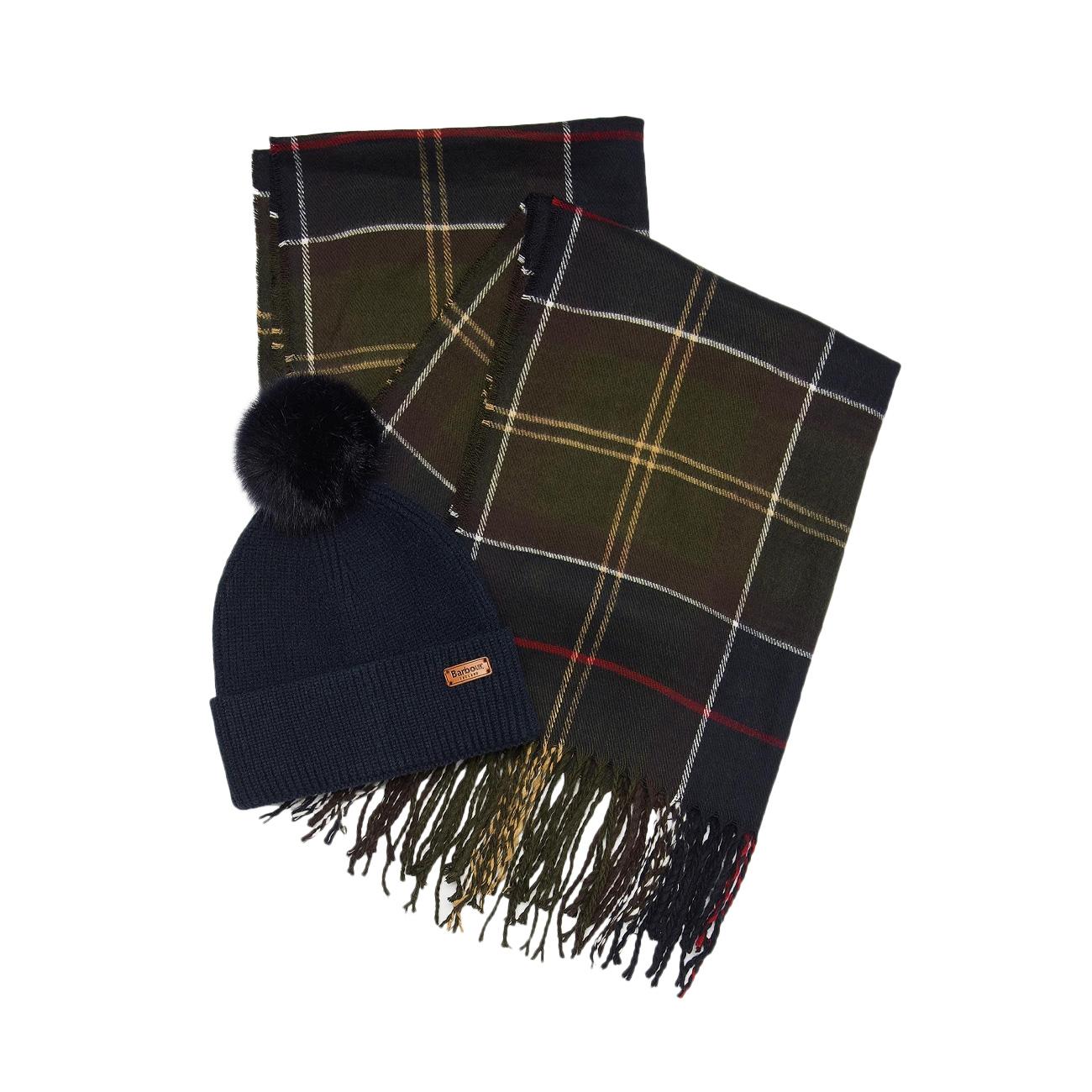 GIFT SET DOVER BEANIE & SCARF BARBOUR LGS0054 TN11 CLASSIC BARBOUR 