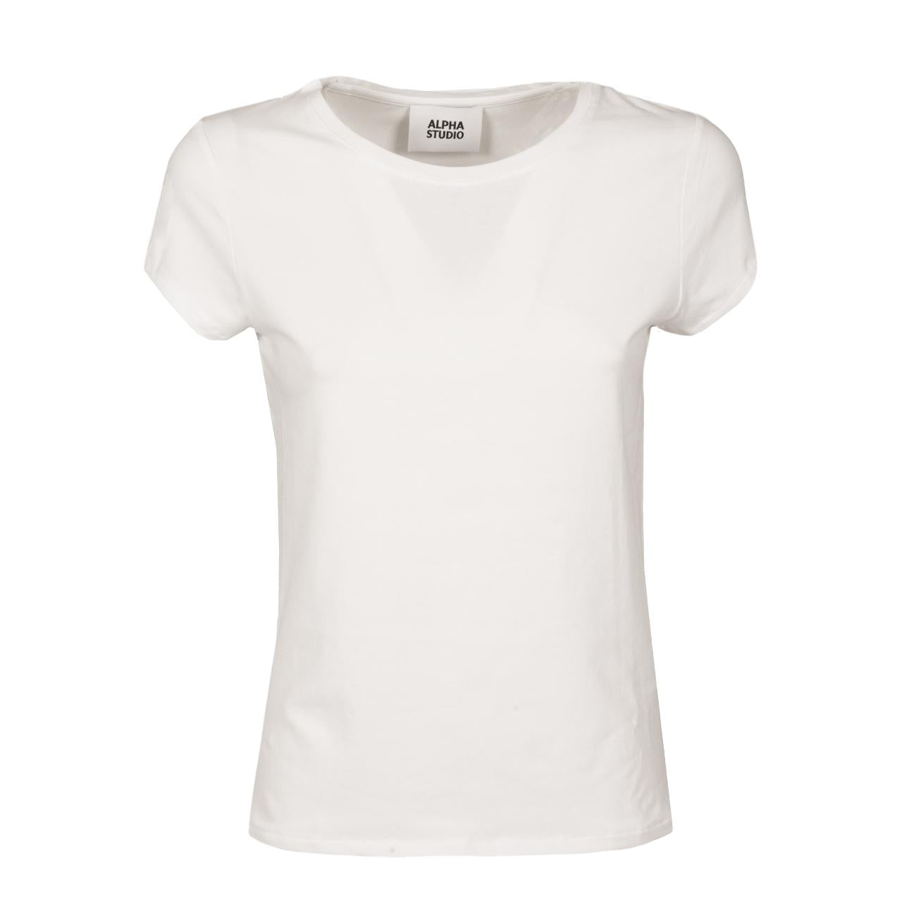 T-Shirt Jersey Donna Bianco AD-6660C 2153 BIANCO ALPHA STUDIO 