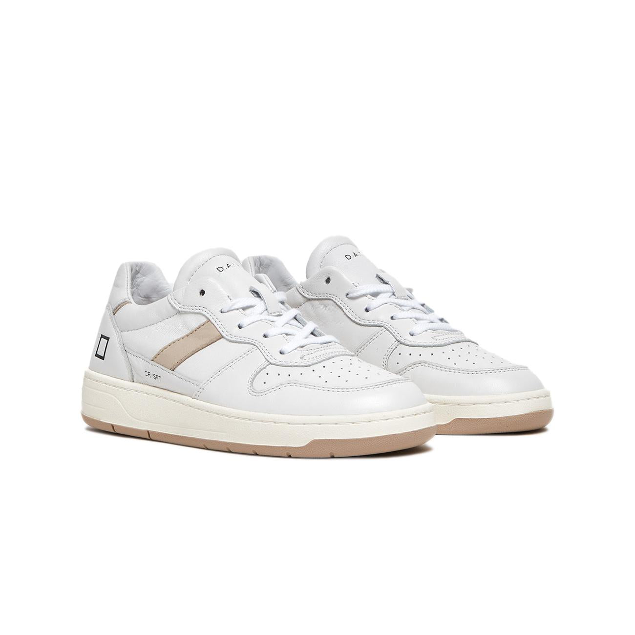 Sneakers Court 2.0 Soft Donna White Natural W401-C2-SF-IN WHITE/NATURAL D.A.T.E. 