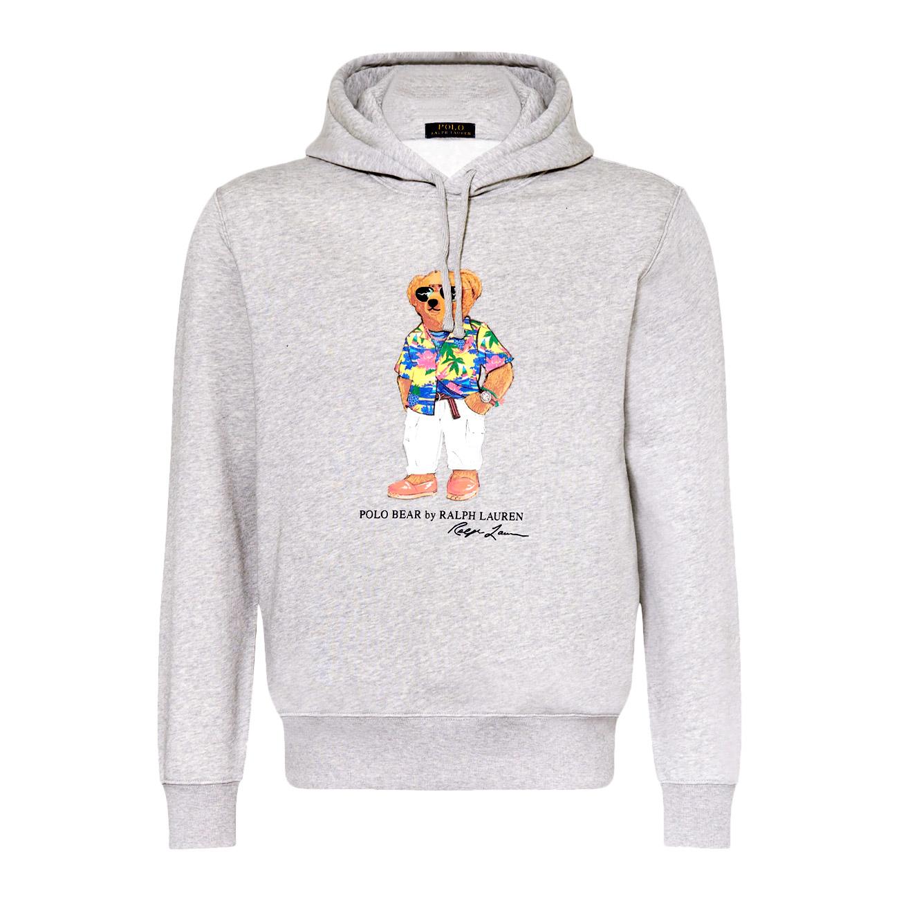 Felpa Orsetto Patch Uomo Andover Beach 710853309 036 SP24 ANDOVER HTHR BEACH BE POLO RALPH LAUREN 