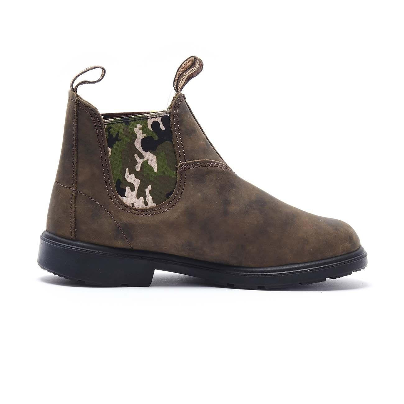 El Side Boot Rustic Bambino Brown Camouflage BCCAL0430/1640 BRWNCAMO BLUNDSTONE FOOTWEAR 