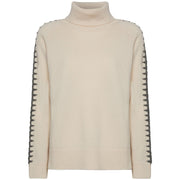 Maglia In Lana Ricamata A Mano M468Z000601N 002 GESSO ELENA MIRO' 