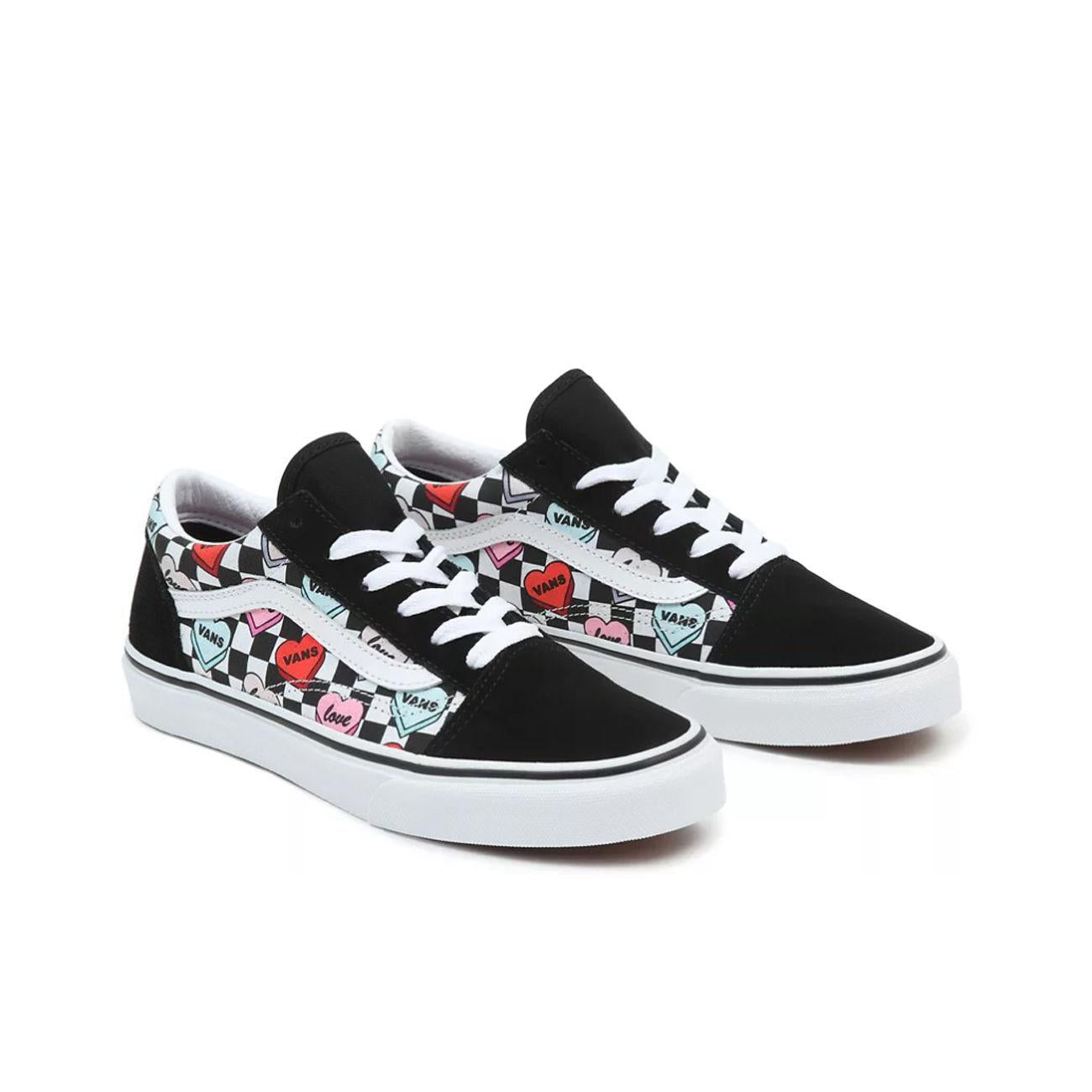 Snekaers Candy Hearts Old Skool Unisex Black True White VN0A5EE6ABY ABYBLACK/TRUE WHITE VANS 