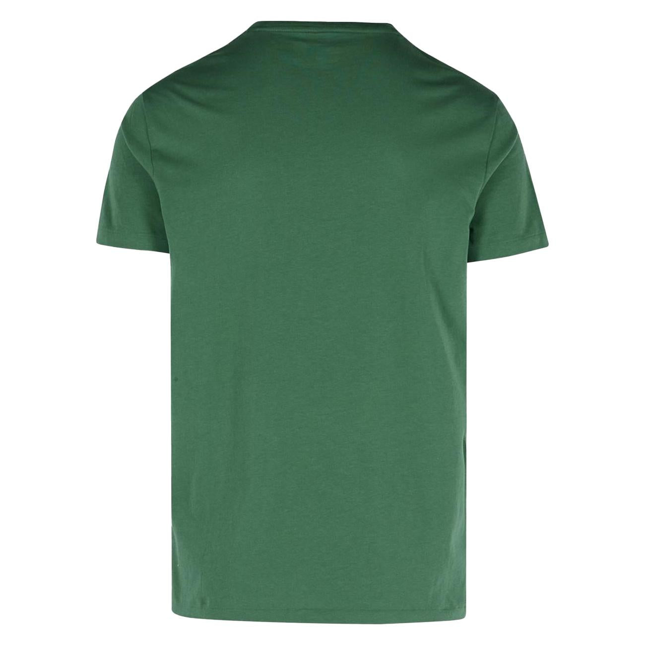 T-Shirt Girocollo Slim Fit Jersey 710671438 422 ANTIQUE GREEN/ANTIQUE CREA POLO RALPH LAUREN 