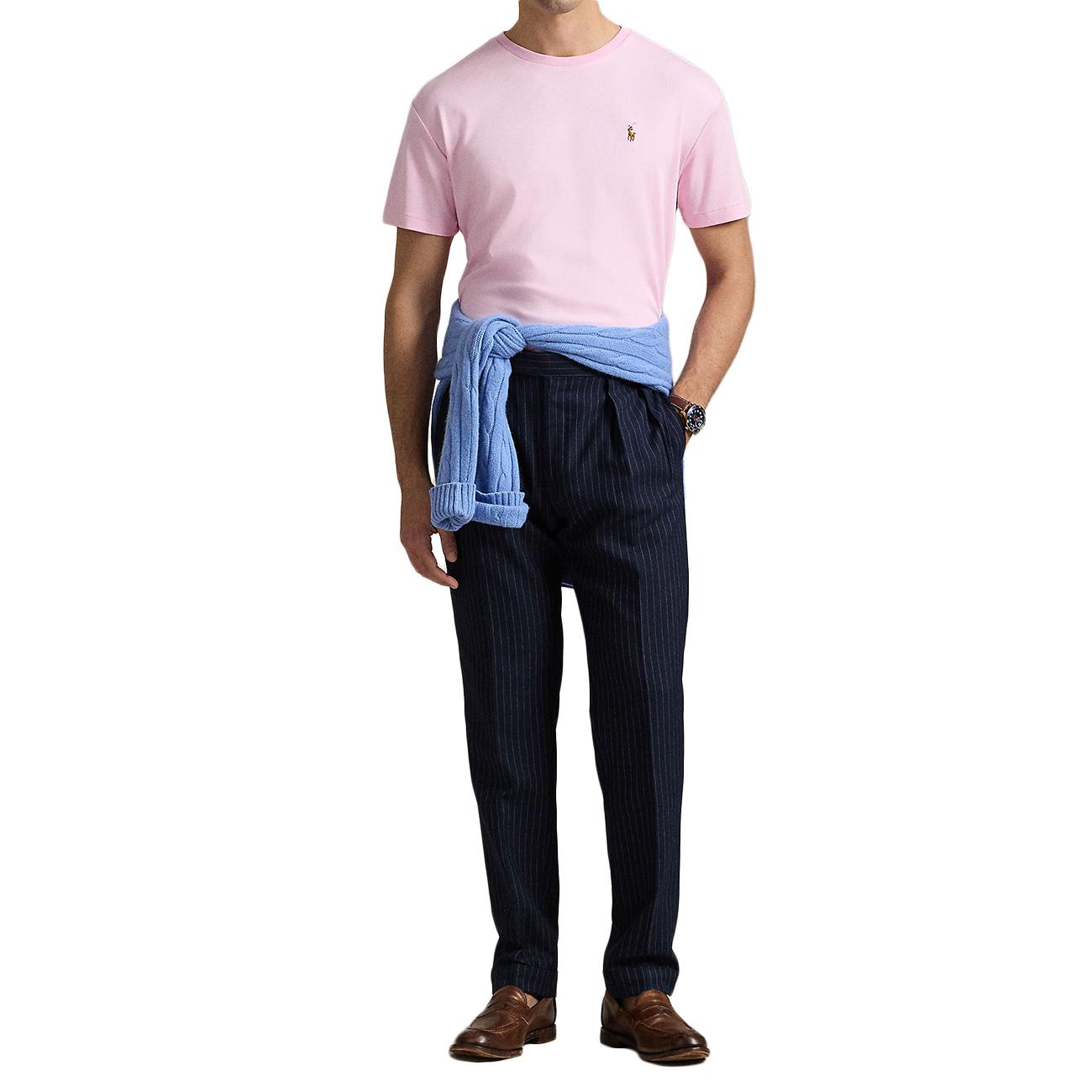 T-Shirt Slim Fit Uomo Carmel Pink 710740727 010 CARMEL PINK POLO RALPH LAUREN 