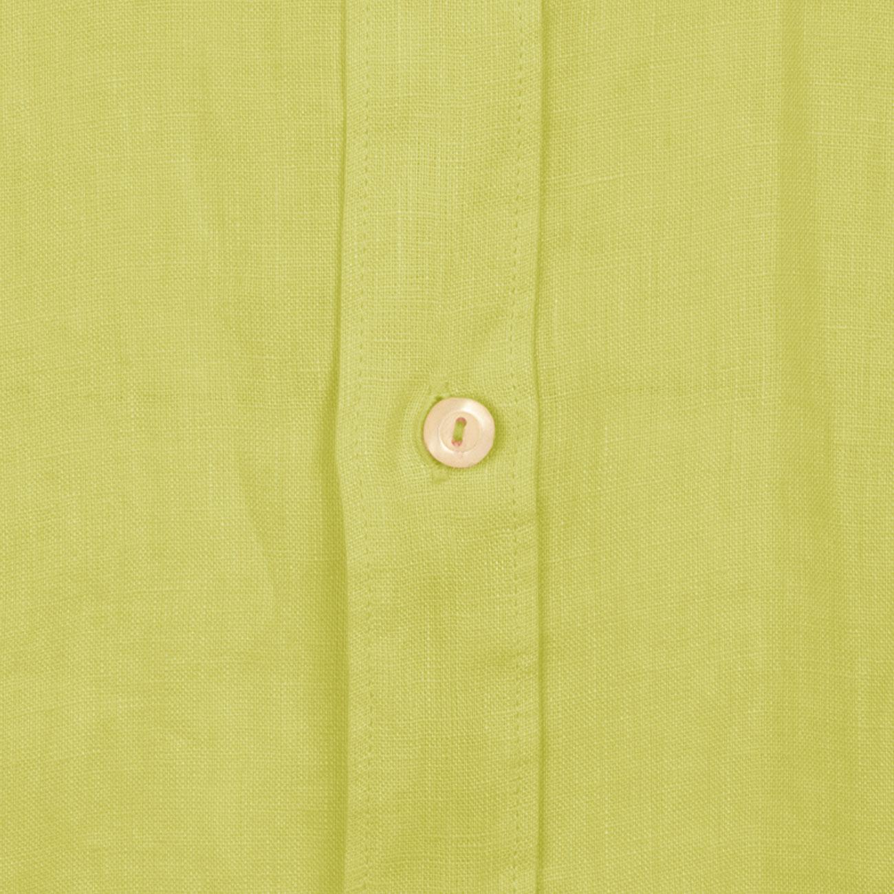 Camicia In Lino Collo Francese Uomo Giallo Lime Q66TNW UT9/GIALLO LIME TINTORIA MATTEI 954 