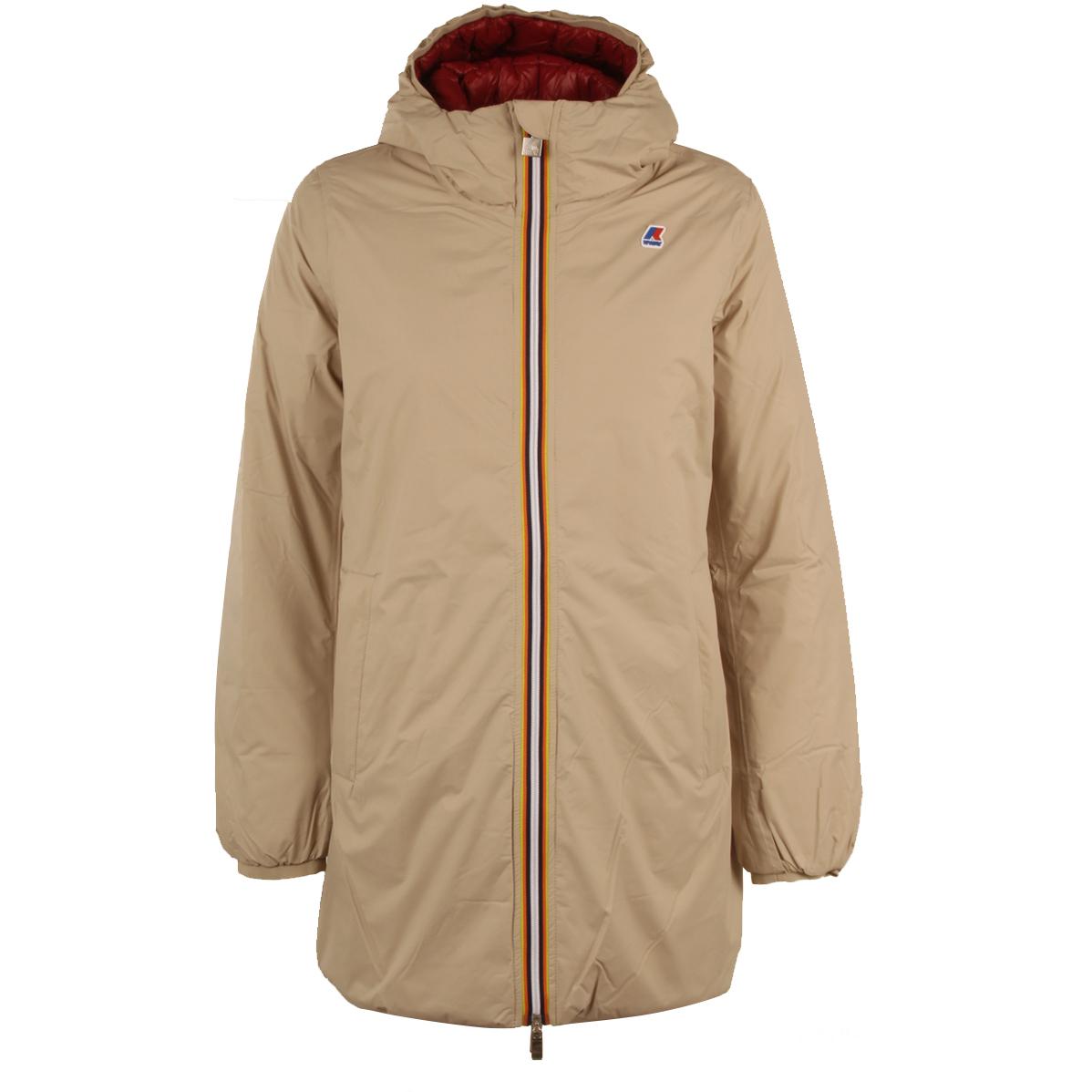 Giacca Sophie Thermo Plus 2 Double Donna Beige Grey Red K111EYW AFJ BEIGE GREY/RED DK K-WAY 