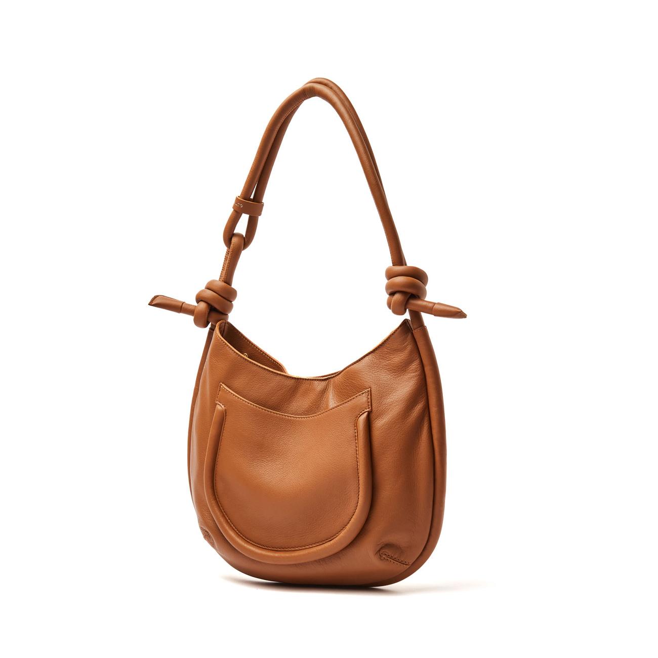 Borsa Demi' Piuma Knot L Donna Beige Genco 068550 0660000 L Z0205 BEIGE GENCO ZANELLATO 