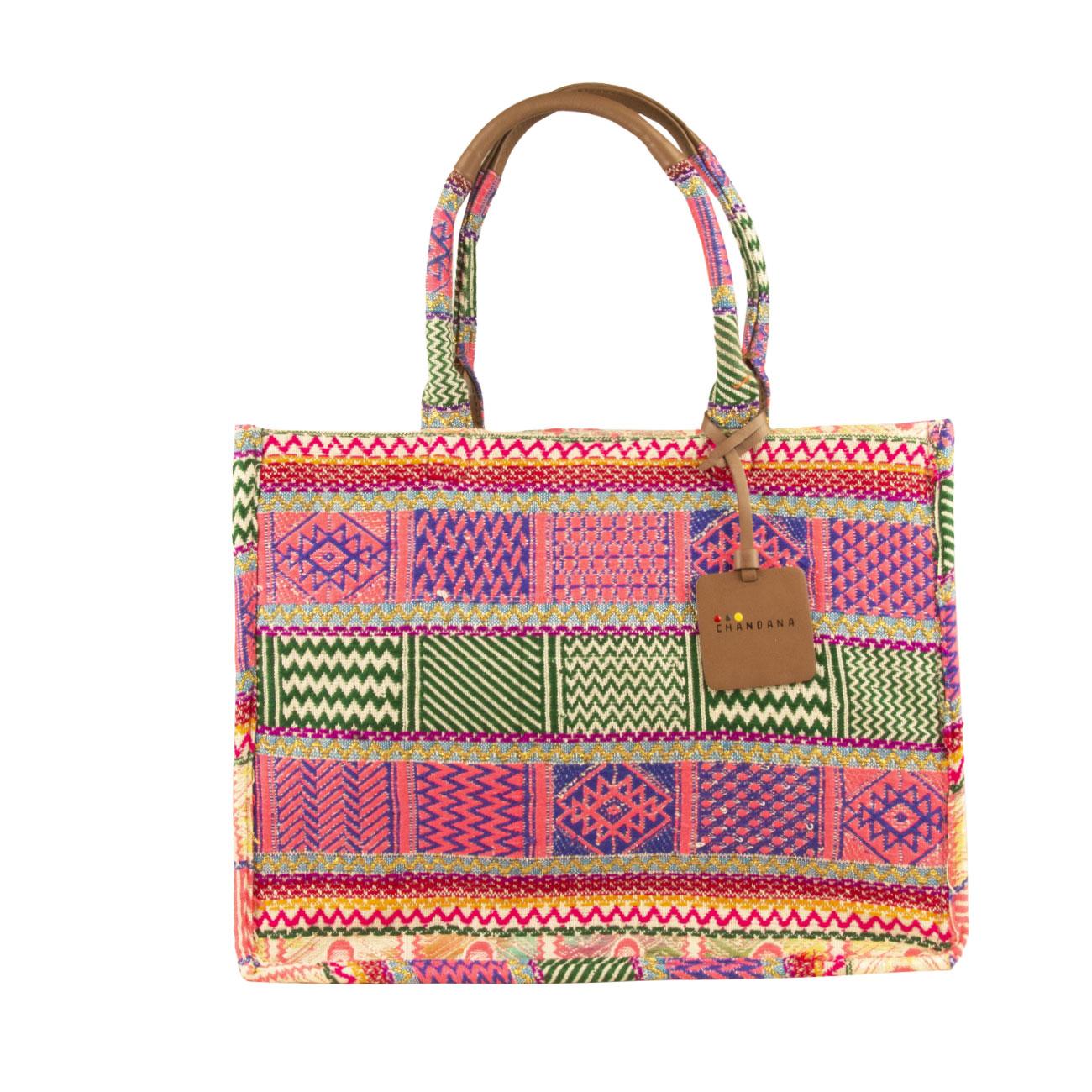 Borsa Tote Salvador Mid Multicolor Lurex SALVADOR MID MULTIC/LUREX CHANDANA 