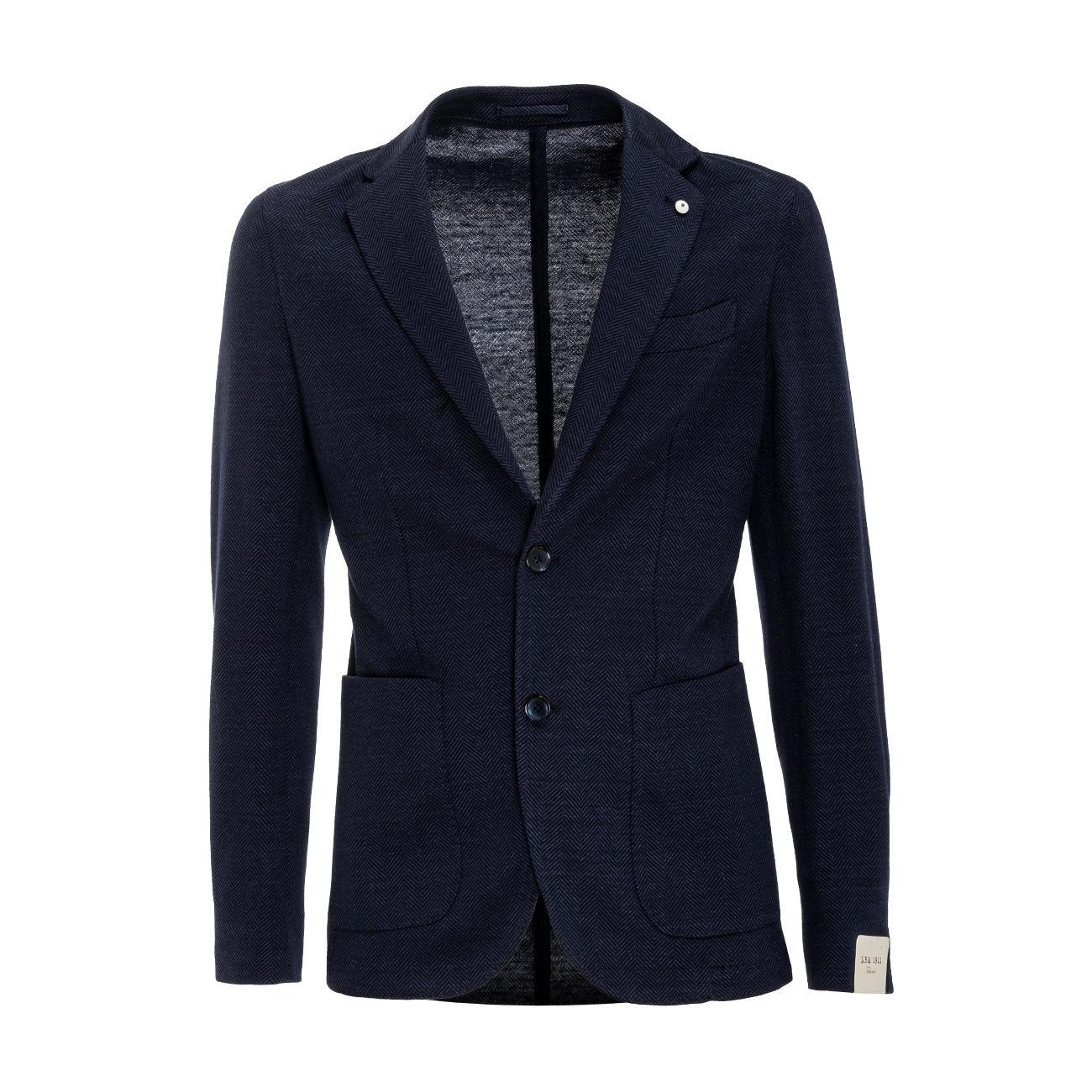 Giacca In Tessuto Spigato Uomo Blu 25211/2811 1BLU L.B.M.1911. 