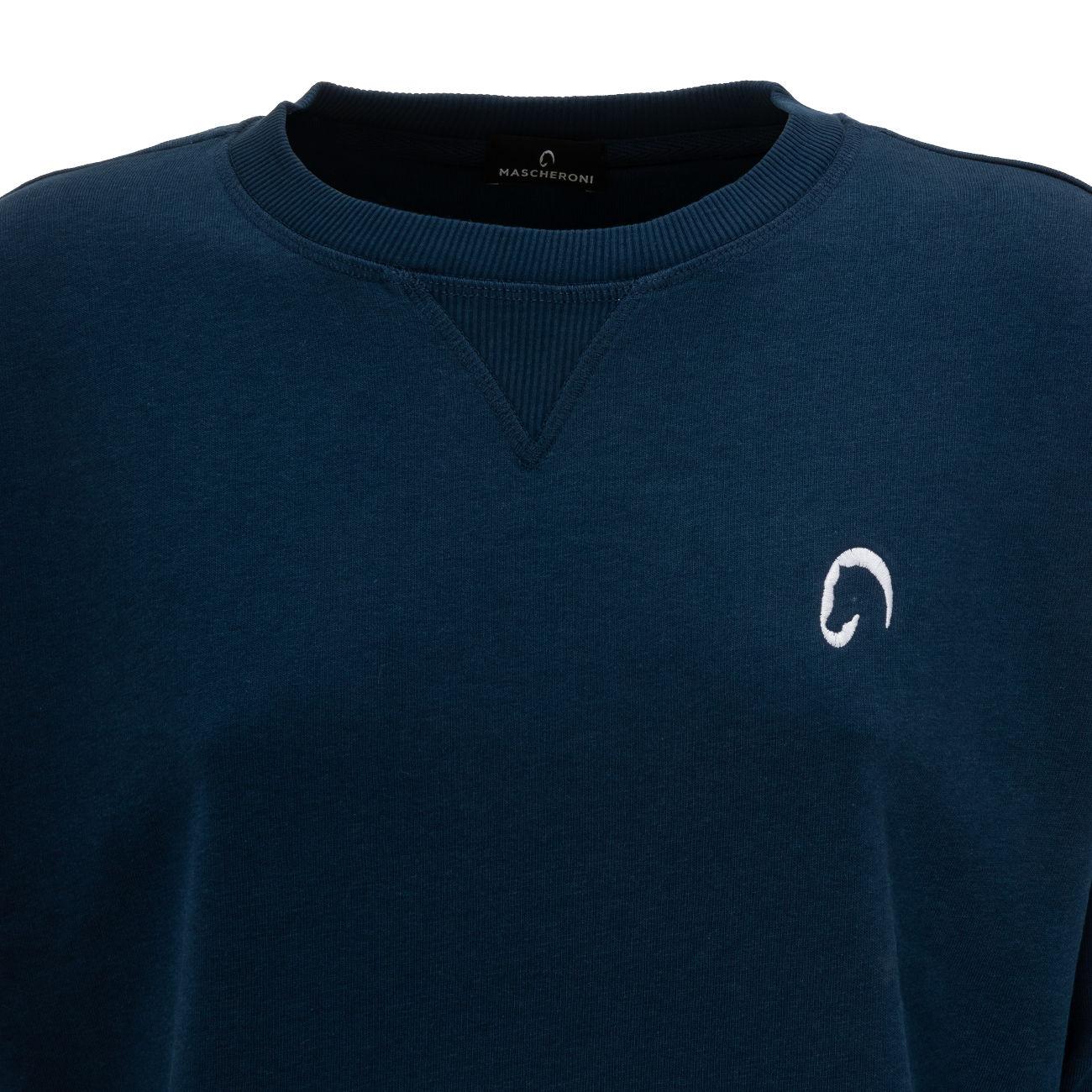 Felpa Loose A Girocollo Donna Peacock Blue MASCHERONI/NS420 PEACOCKBLUE MASCHERONI SPORTSWEAR 